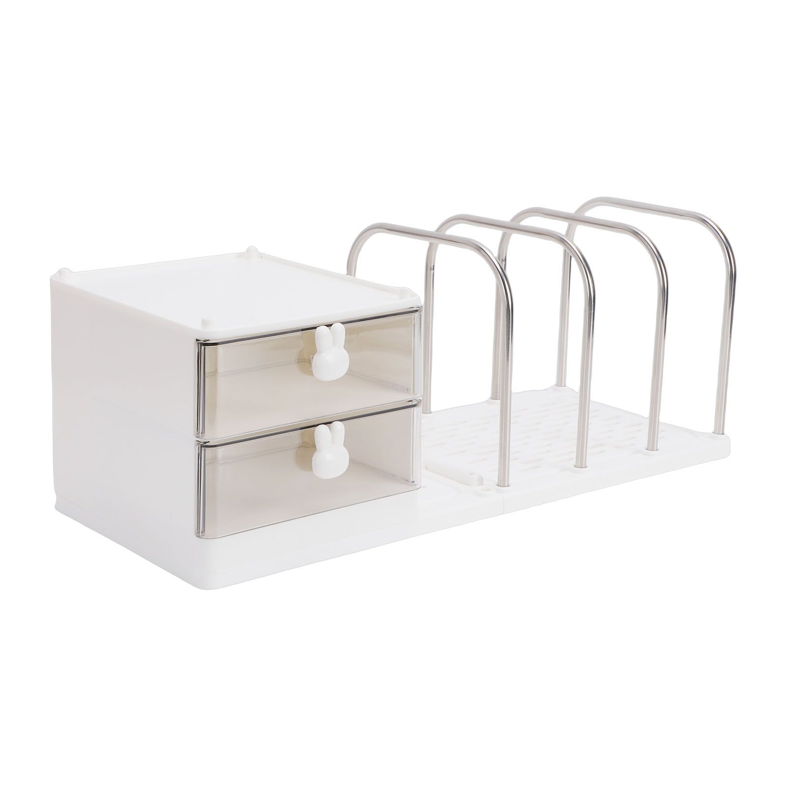 Desk Organizer with Bookends Desktop Storage Box Multi Functional Desk Shelf view 8