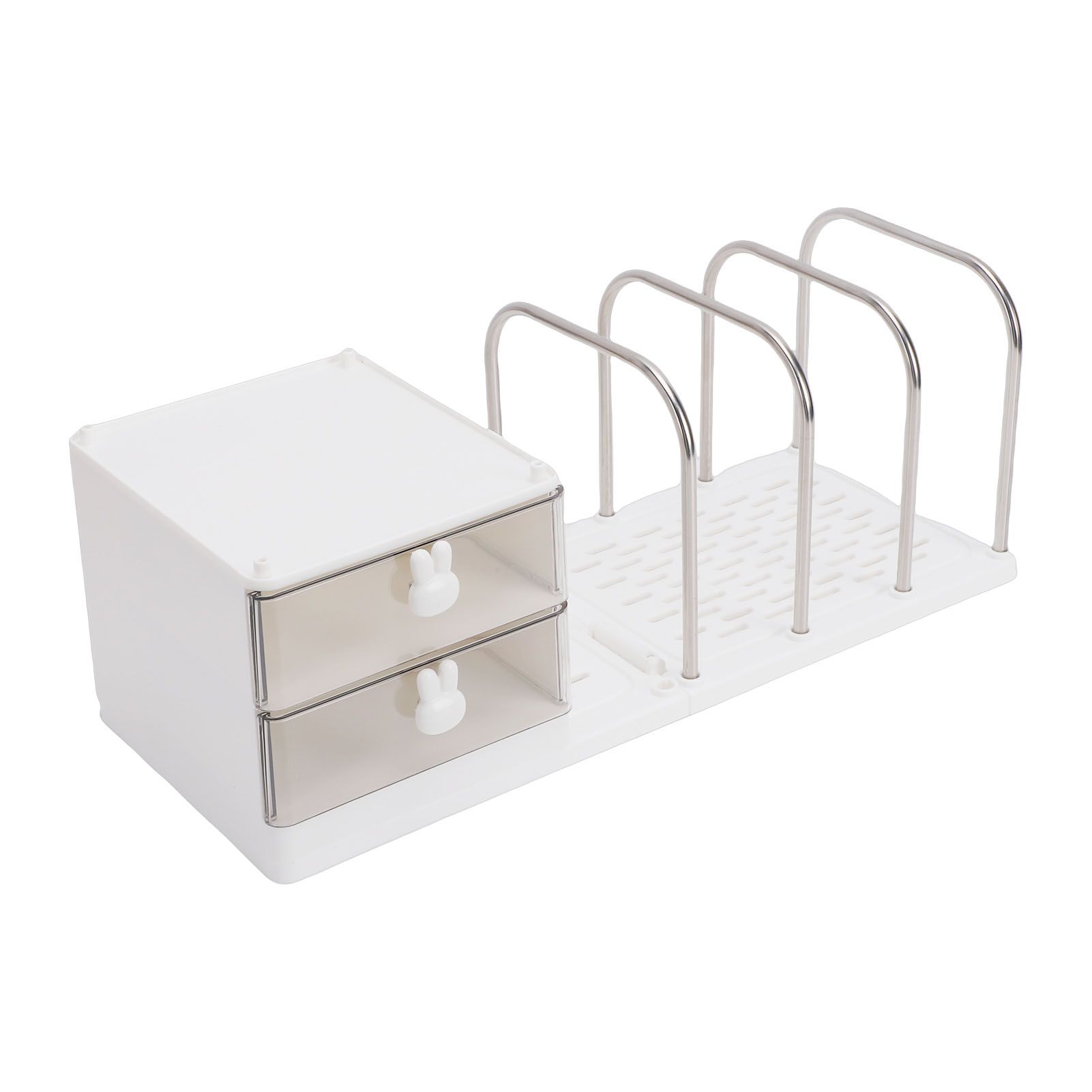 Desk Organizer with Bookends Desktop Storage Box Multi Functional Desk Shelf view 10
