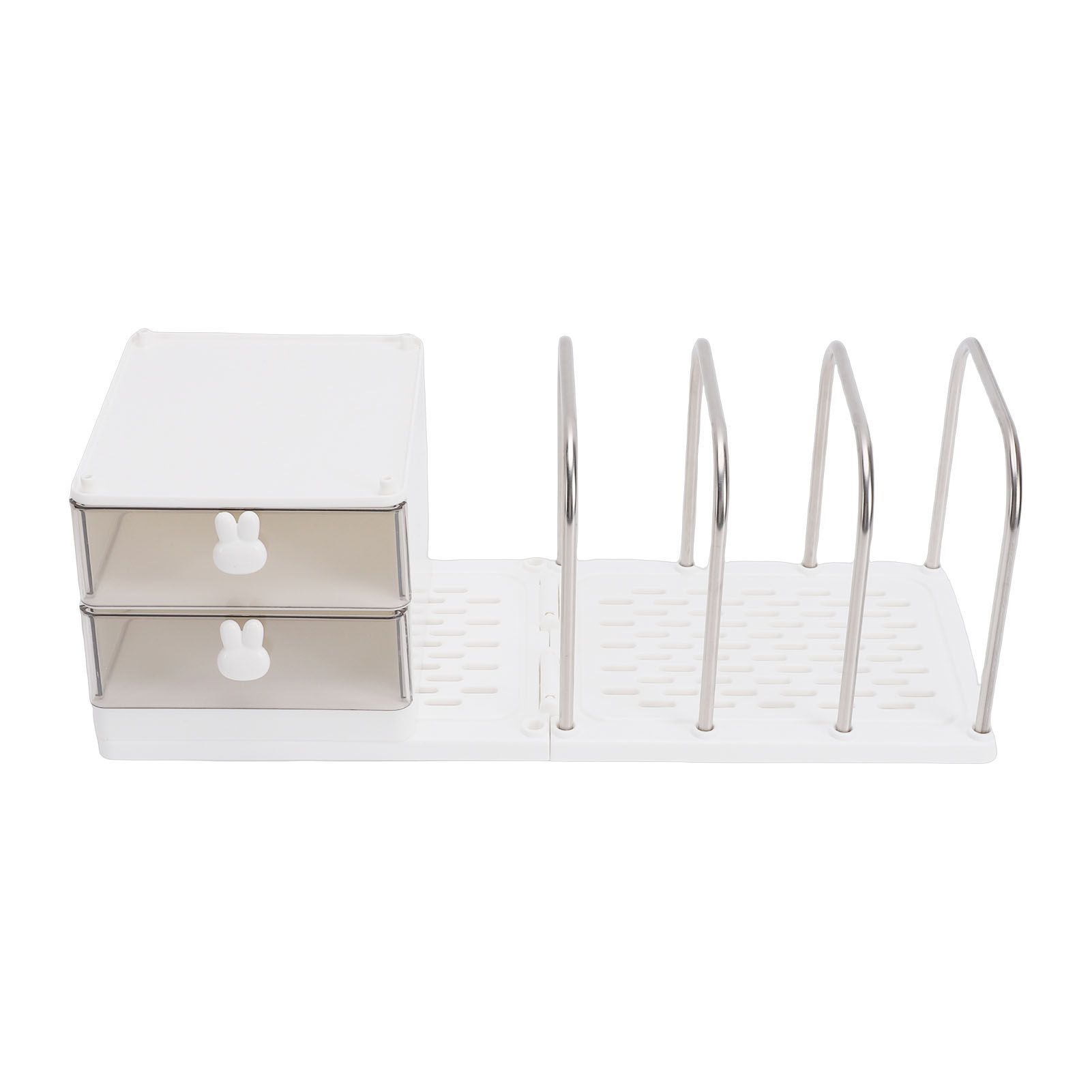 Desk Organizer with Bookends Desktop Storage Box Multi Functional Desk Shelf view 12