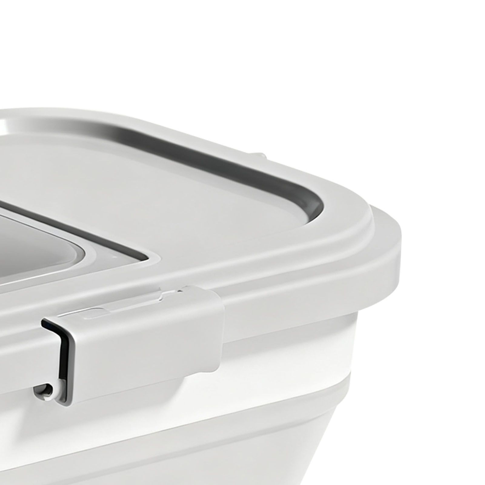 Foldable Rice Container 22Lbs Silicone Airtight Grain Storage Bin Rice Bucket view 2