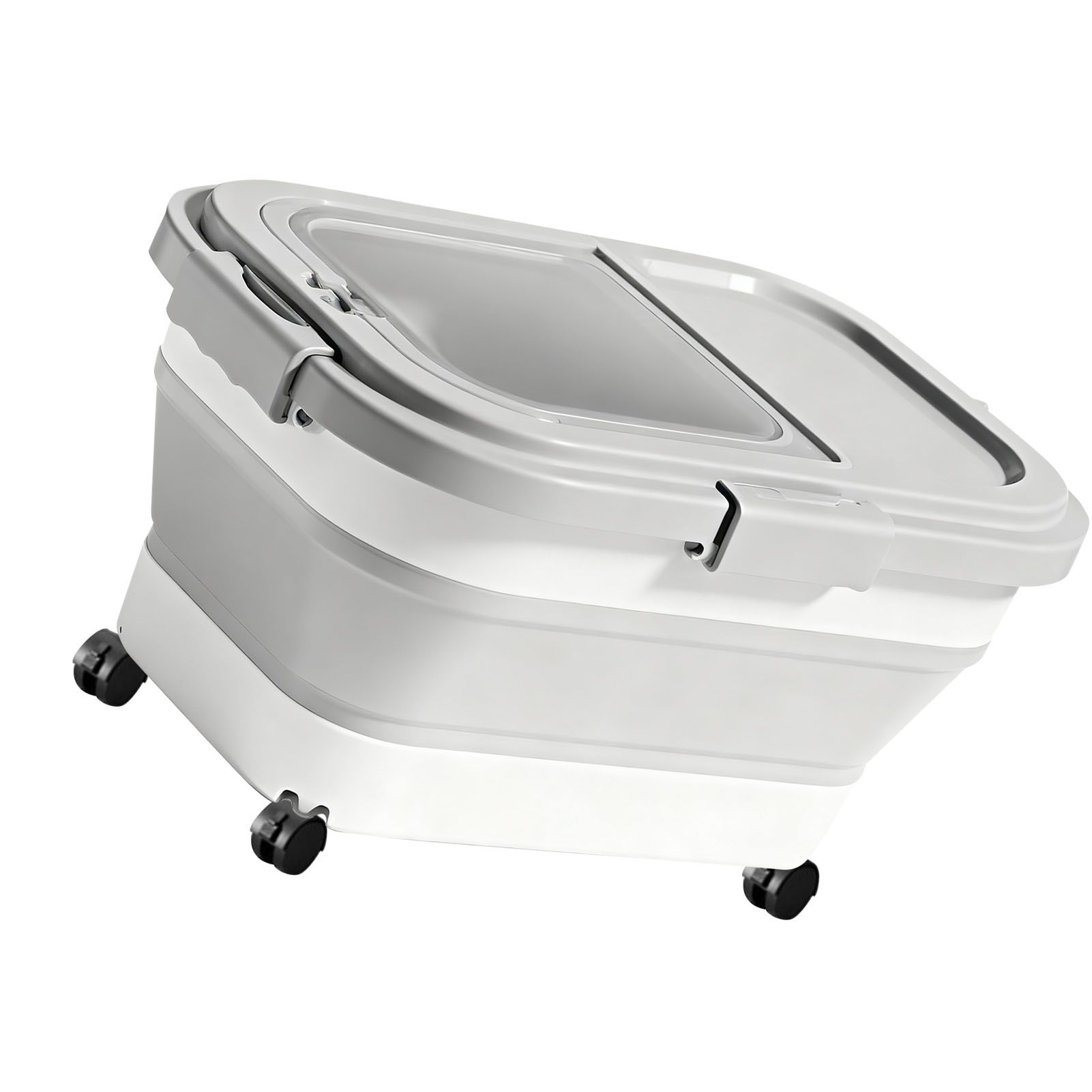 Foldable Rice Container 22Lbs Silicone Airtight Grain Storage Bin Rice Bucket view 9