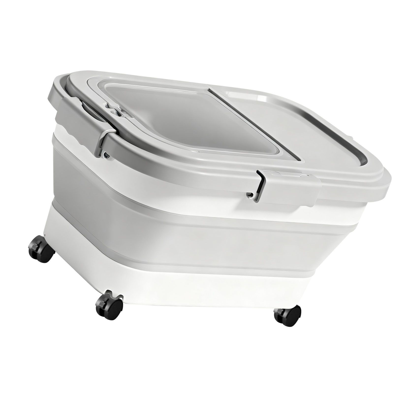 Foldable Rice Container 22Lbs Silicone Airtight Grain Storage Bin Rice Bucket view 10