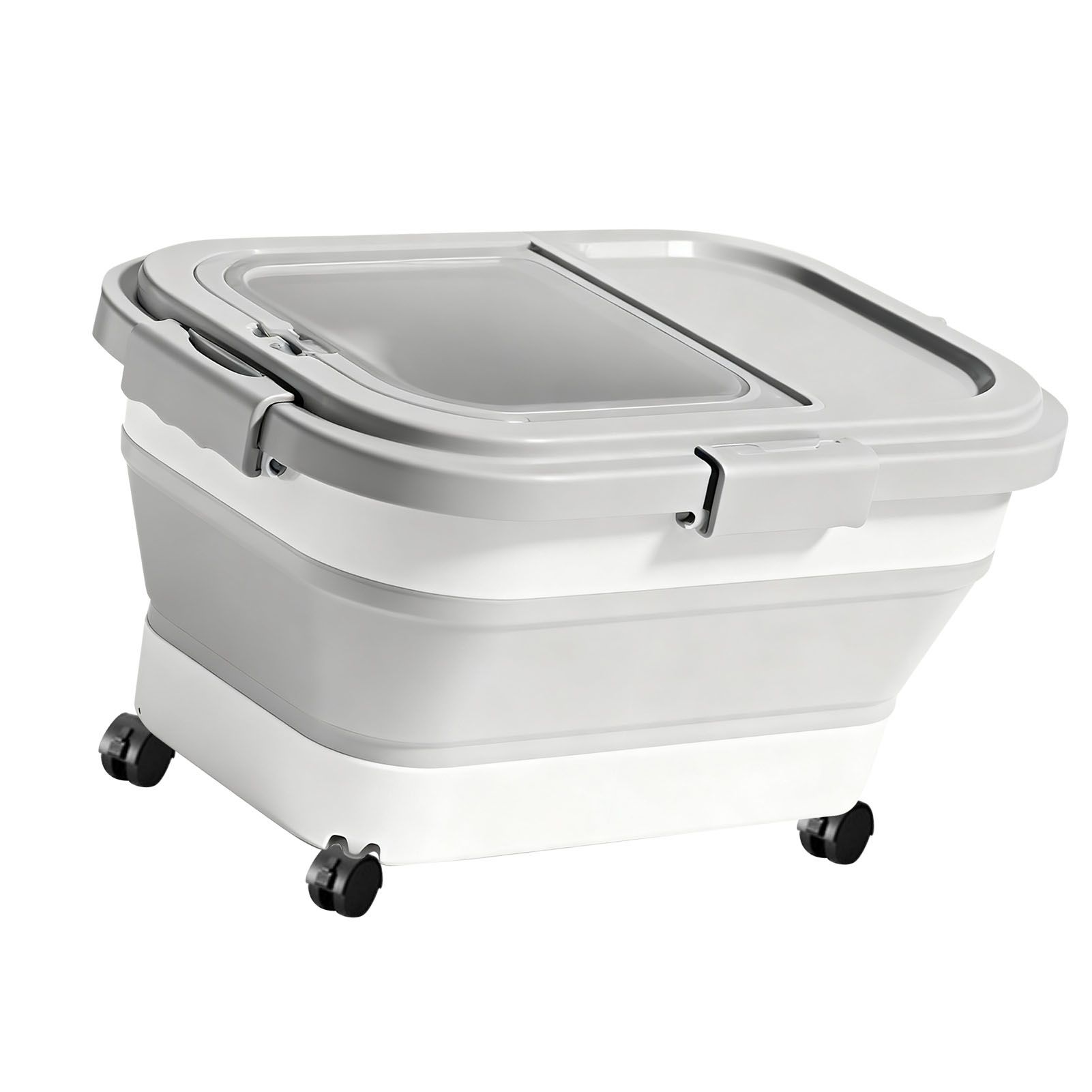 Foldable Rice Container 22Lbs Silicone Airtight Grain Storage Bin Rice Bucket view 12