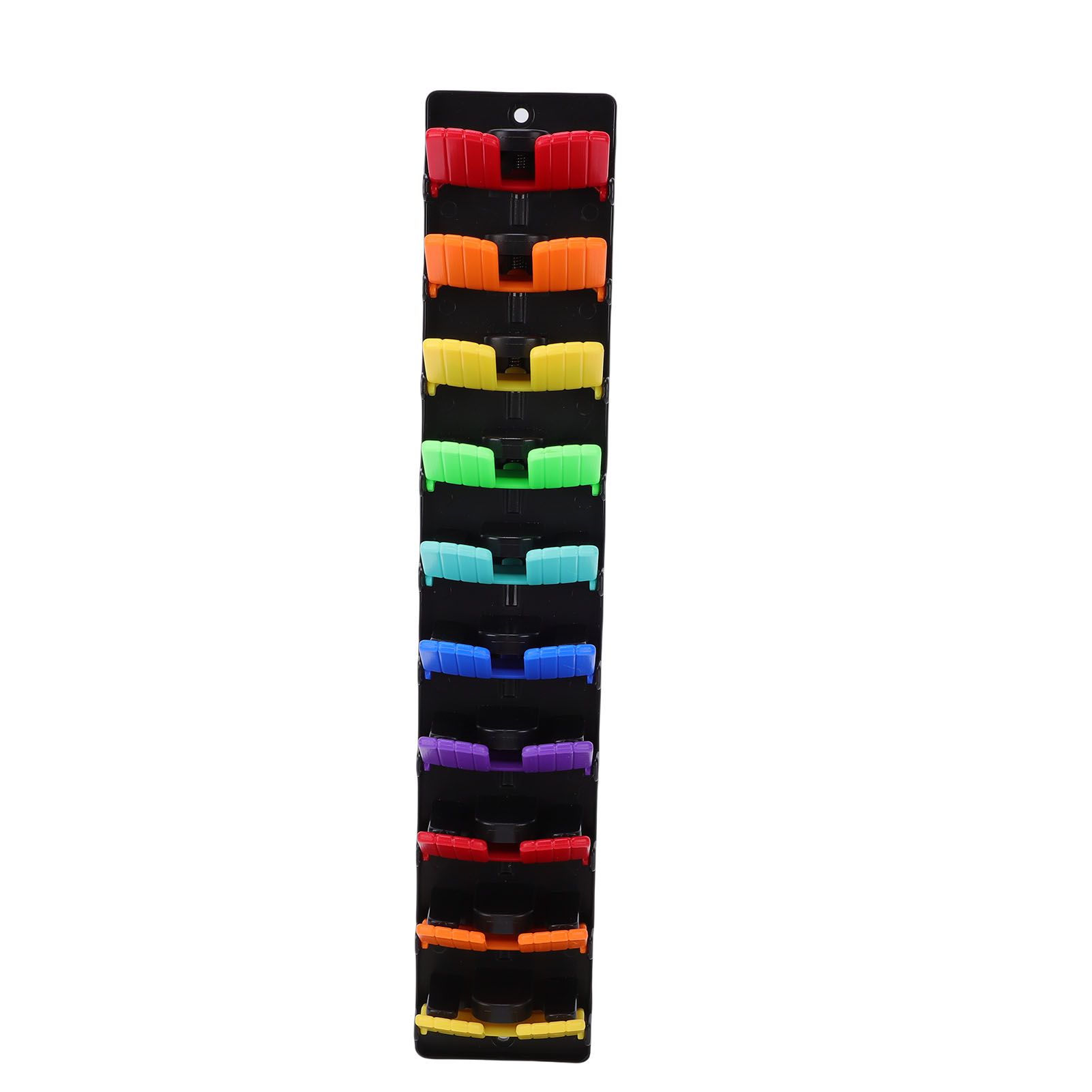 Baseball Cap Organizer Colorful ABS Space Saving Adhesive Hat Rack with Spring — image 1