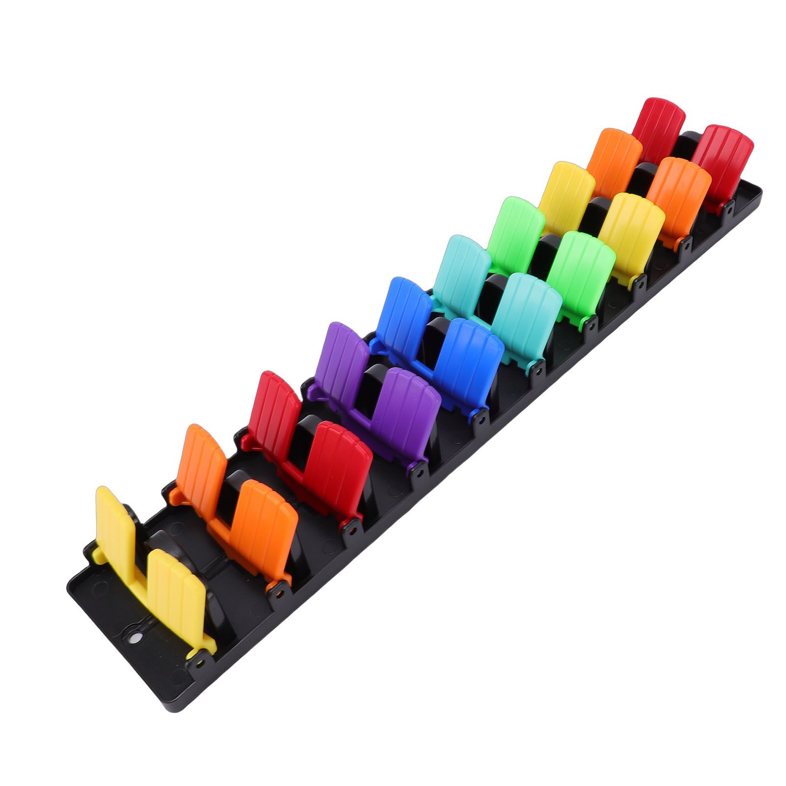 Baseball Cap Organizer Colorful ABS Space Saving Adhesive Hat Rack with Spring view 10