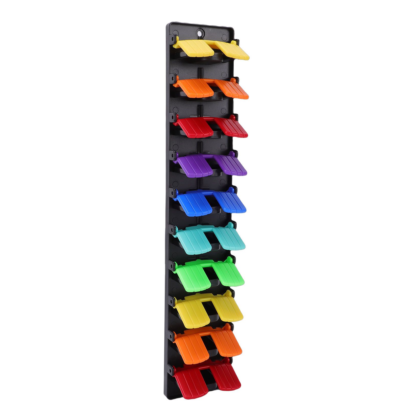 Baseball Cap Organizer Colorful ABS Space Saving Adhesive Hat Rack with Spring view 12