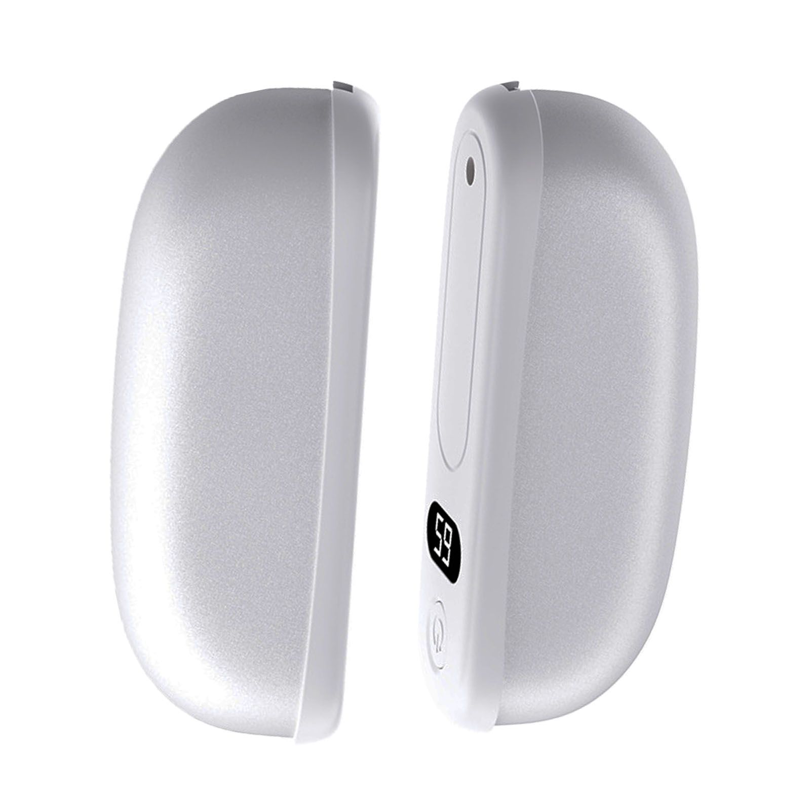 Magnetic Hand Warmers Silver Rechargeable 3600mah Digital Display Fast Heating view 6