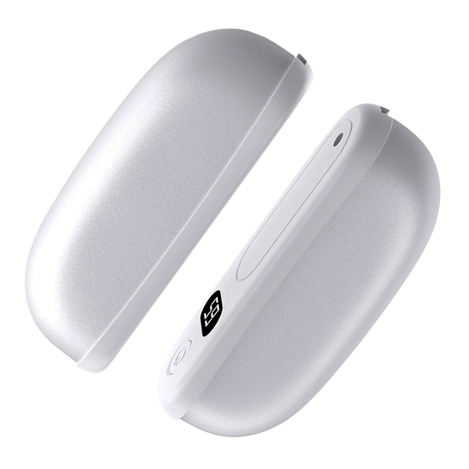 Magnetic Hand Warmers Silver Rechargeable 3600mah Digital Display Fast Heating view 8