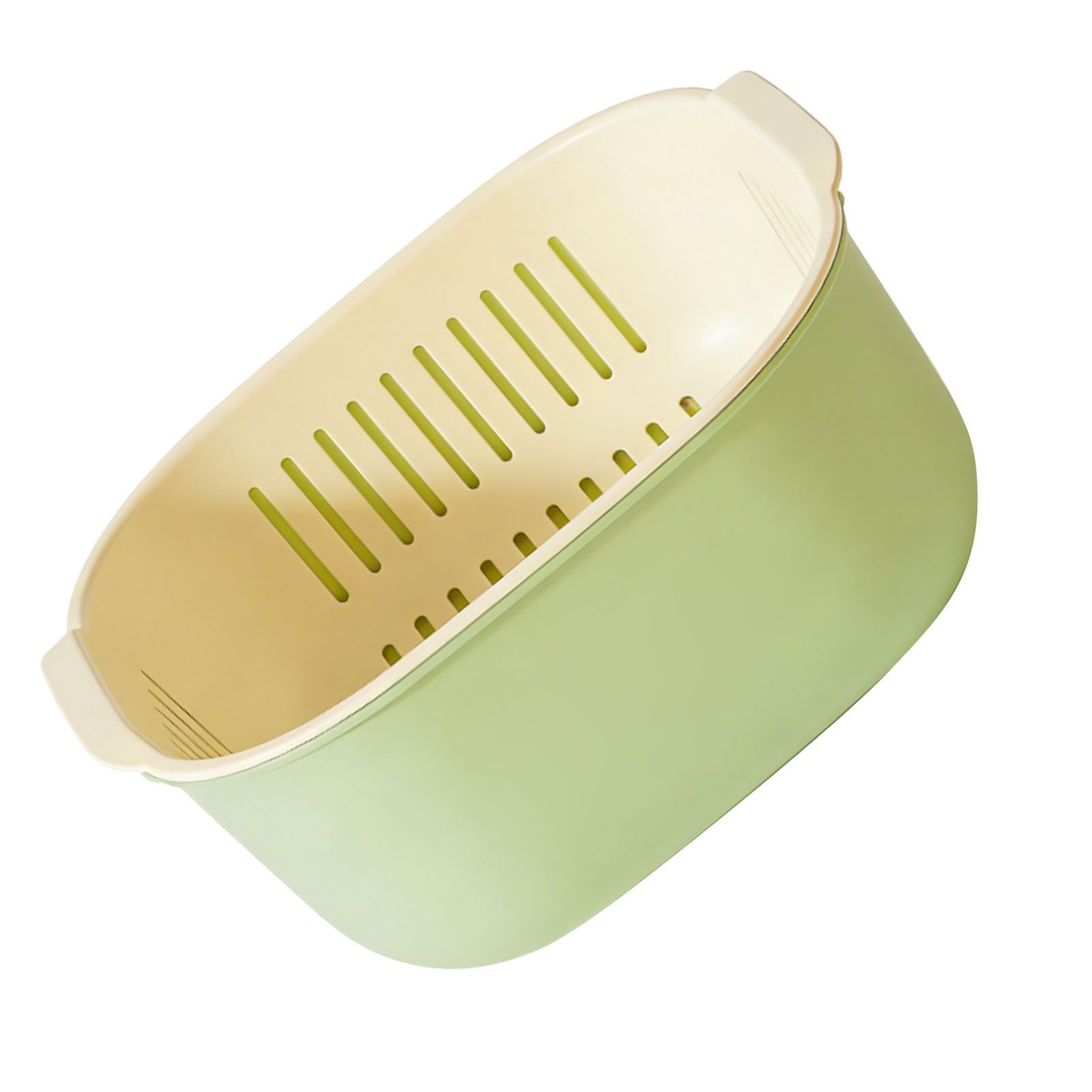 Fruits Vegetable Washing Basket Thickened Plastic Double Layered Drain Basin view 4