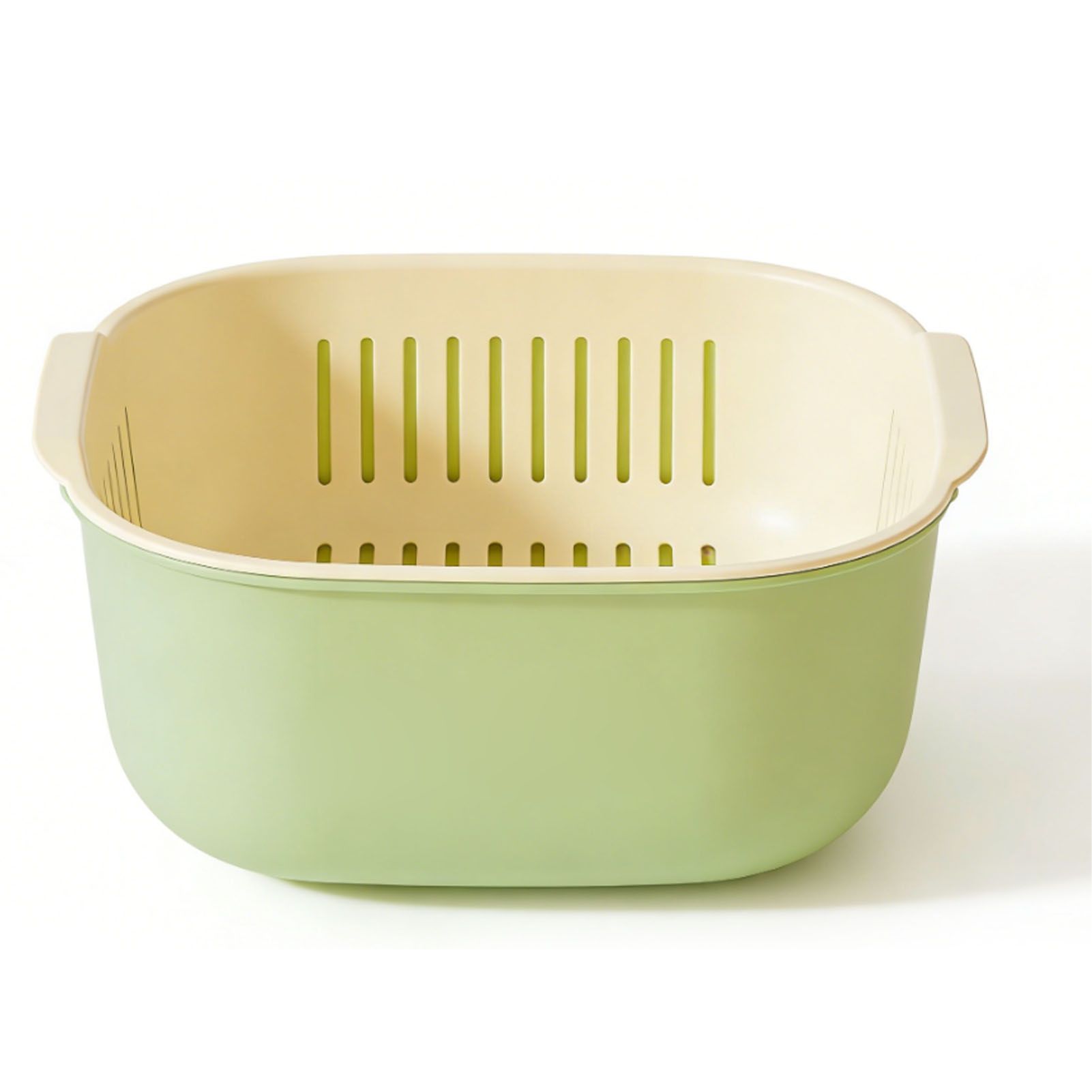 Fruits Vegetable Washing Basket Thickened Plastic Double Layered Drain Basin view 8