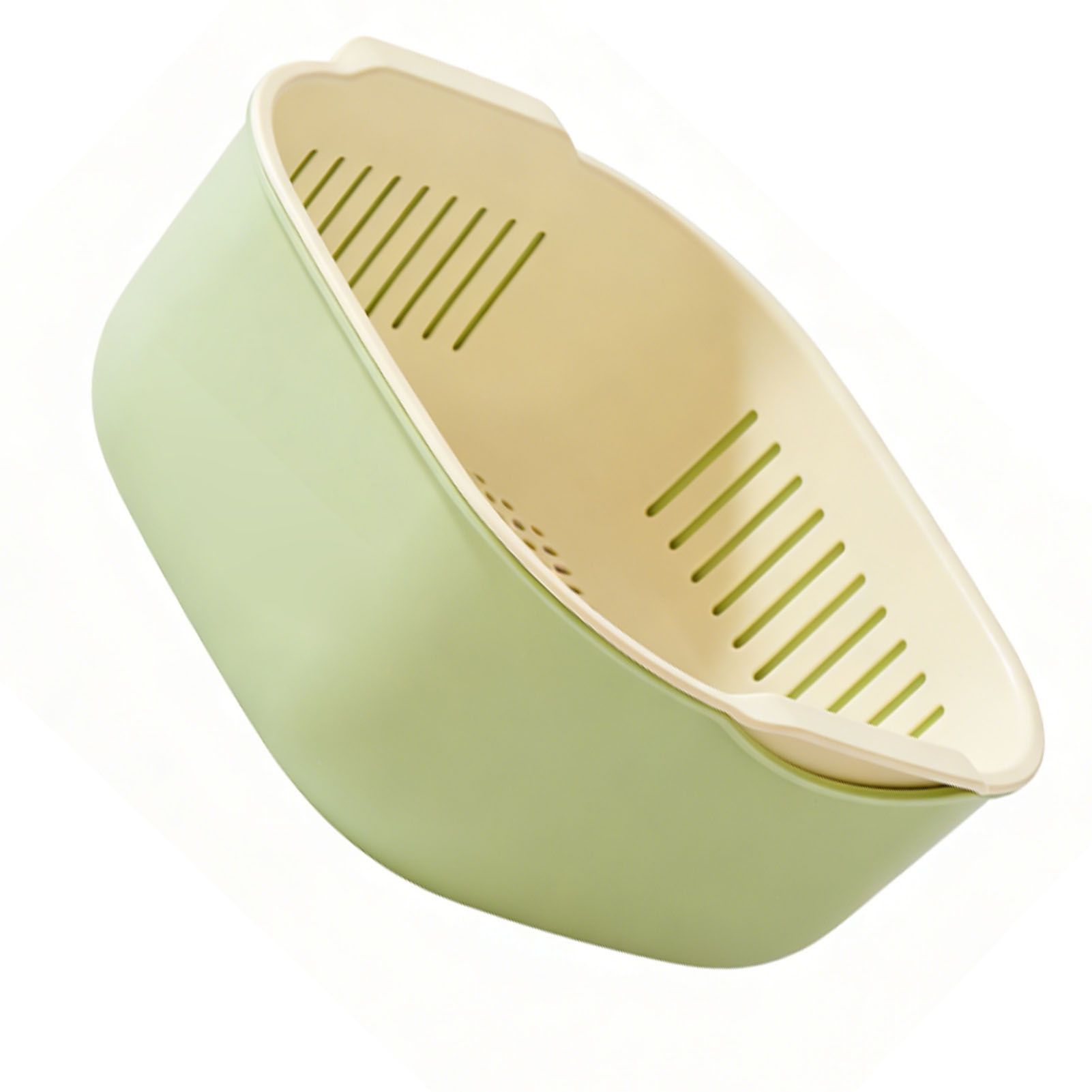 Fruits Vegetable Washing Basket Thickened Plastic Double Layered Drain Basin view 11