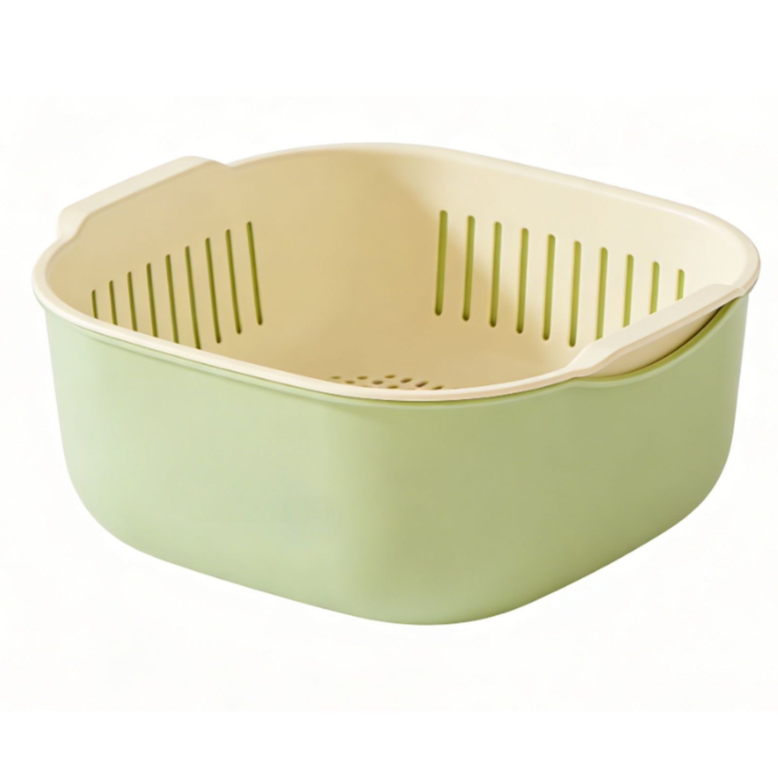 Fruits Vegetable Washing Basket Thickened Plastic Double Layered Drain Basin view 12