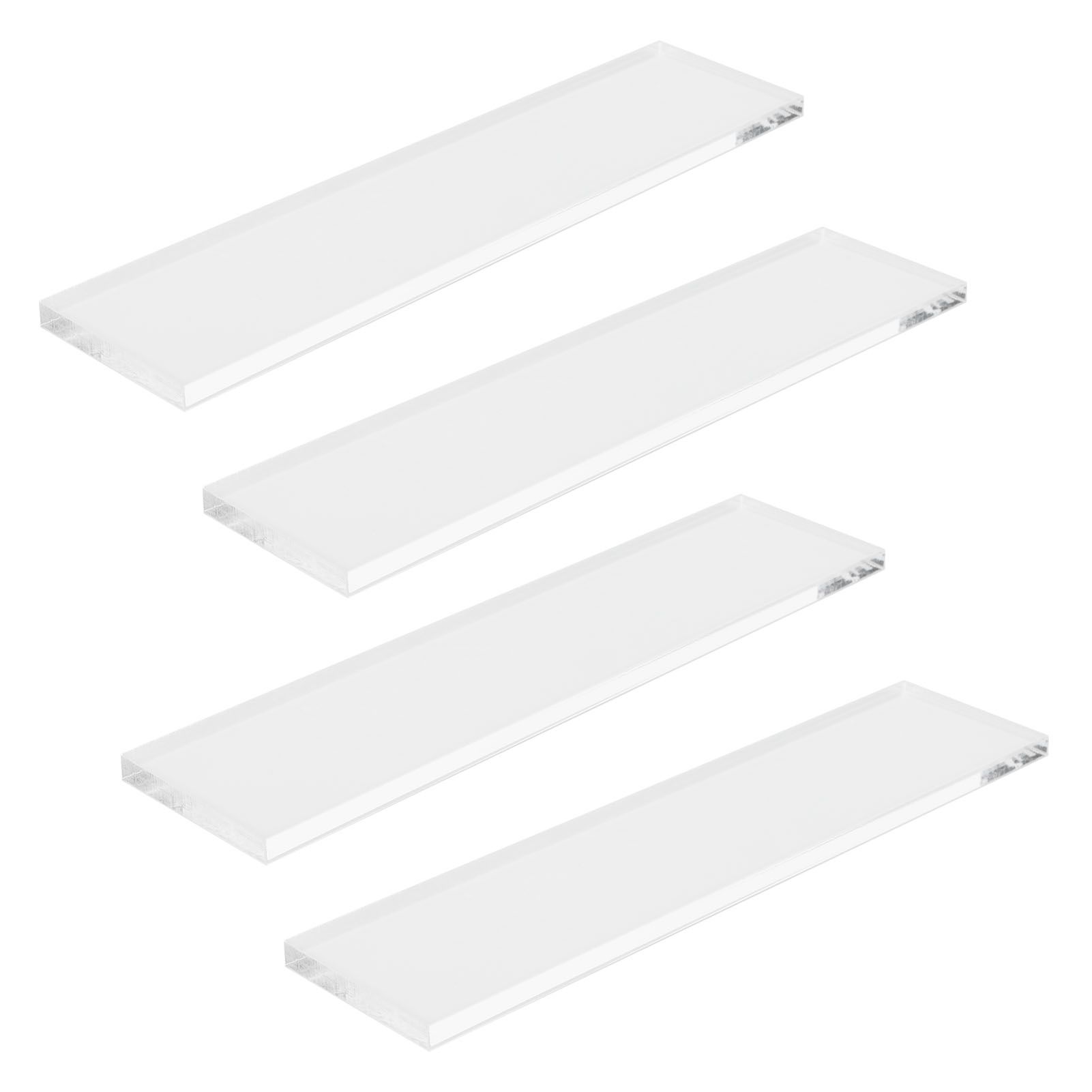 4pcs Cabinet Replacement Shelves Space Saving Transparent Acrylic Floating view 8