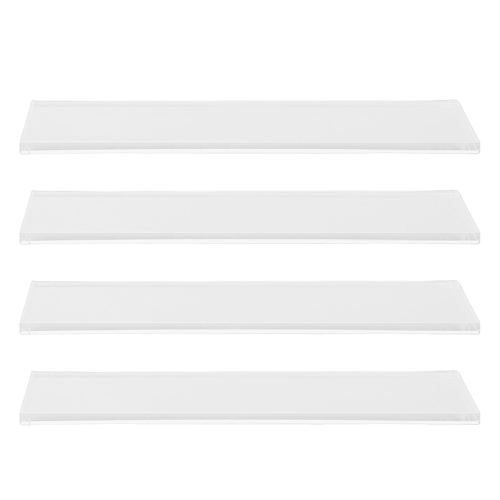 4pcs Cabinet Replacement Shelves Space Saving Transparent Acrylic Floating view 11