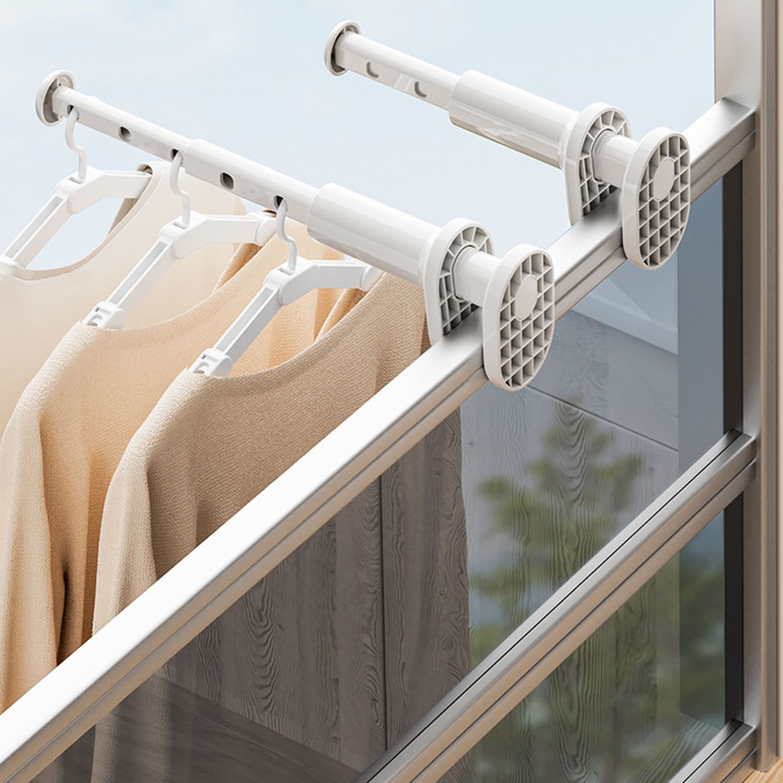 Travel Drying Rack Retractable Adjustable Portable Hanging Clothes Dryer Rack view 11
