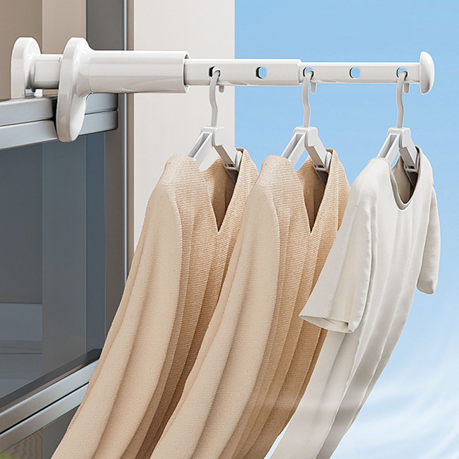 Travel Drying Rack Retractable Adjustable Portable Hanging Clothes Dryer Rack view 12