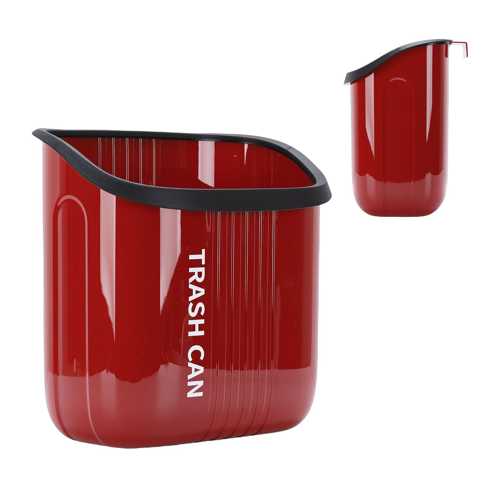Hanging Trash Can Wide Opening Space Saving Under Counter Small Waste Bin with view 12