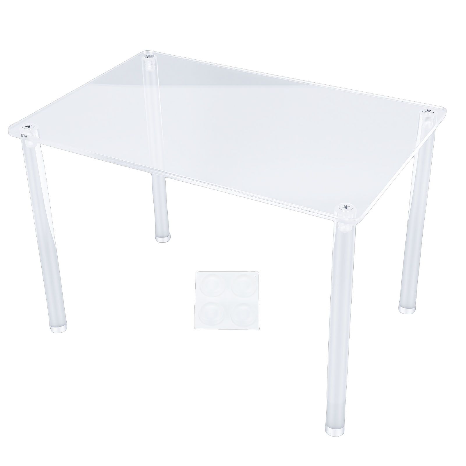 Acrylic Plant Stand Multipurpose Rectangular 4 Leg Display Riser Clear Shelf view 3