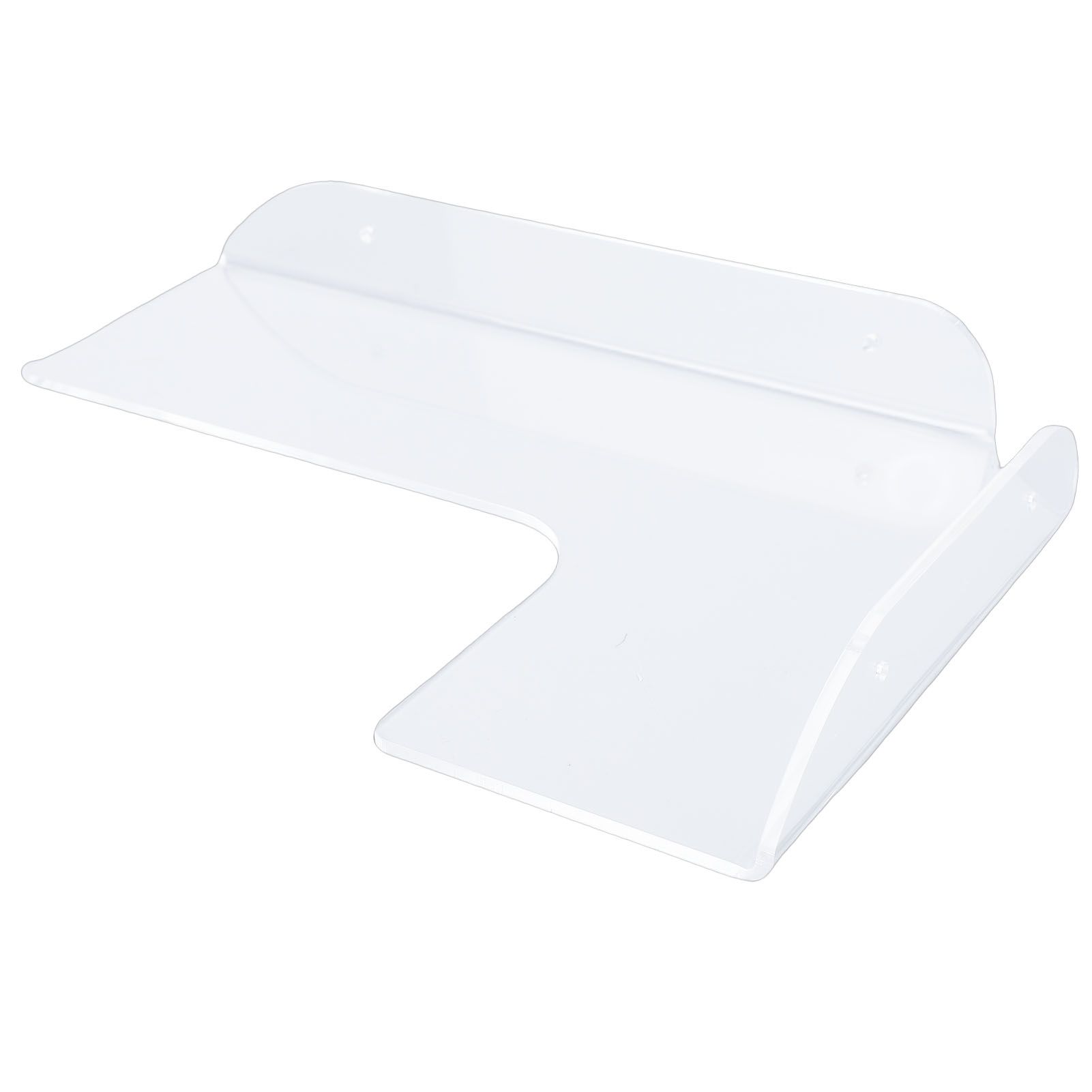 2PCS Corner Shelf Acrylic Wall Mounted Transparent Floating Display Shelf view 2