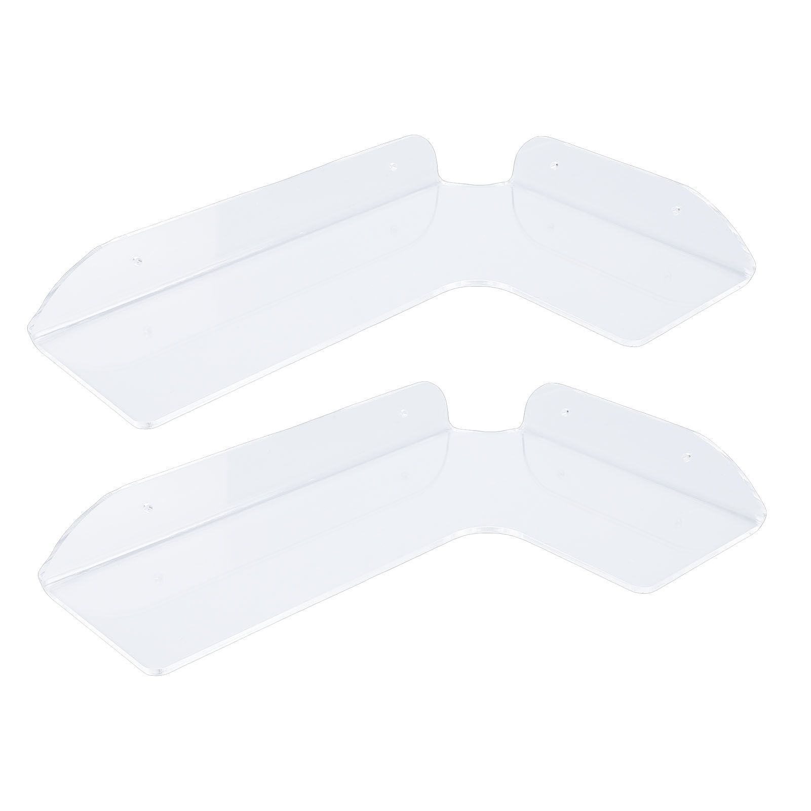 2PCS Corner Shelf Acrylic Wall Mounted Transparent Floating Display Shelf view 4