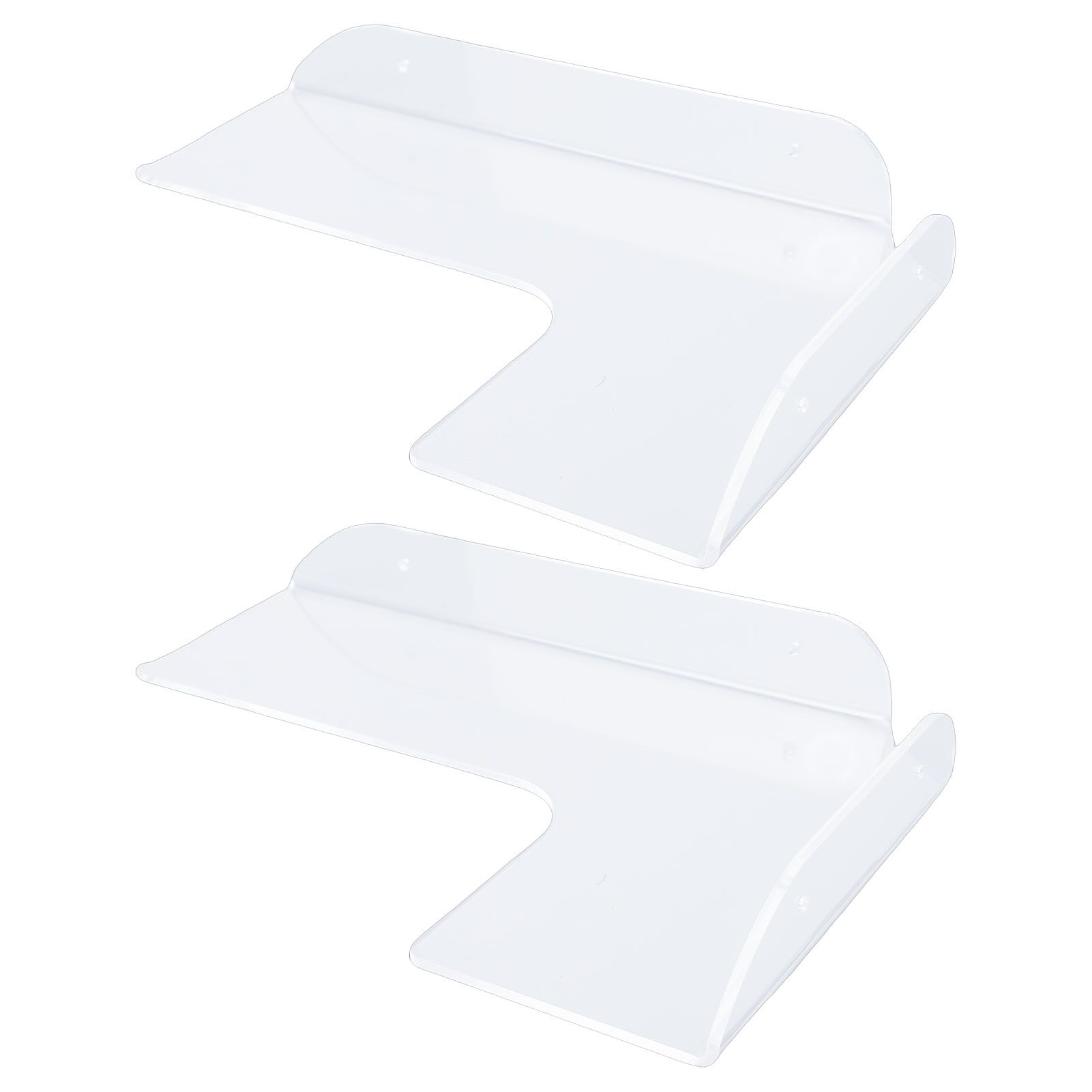 2PCS Corner Shelf Acrylic Wall Mounted Transparent Floating Display Shelf view 6