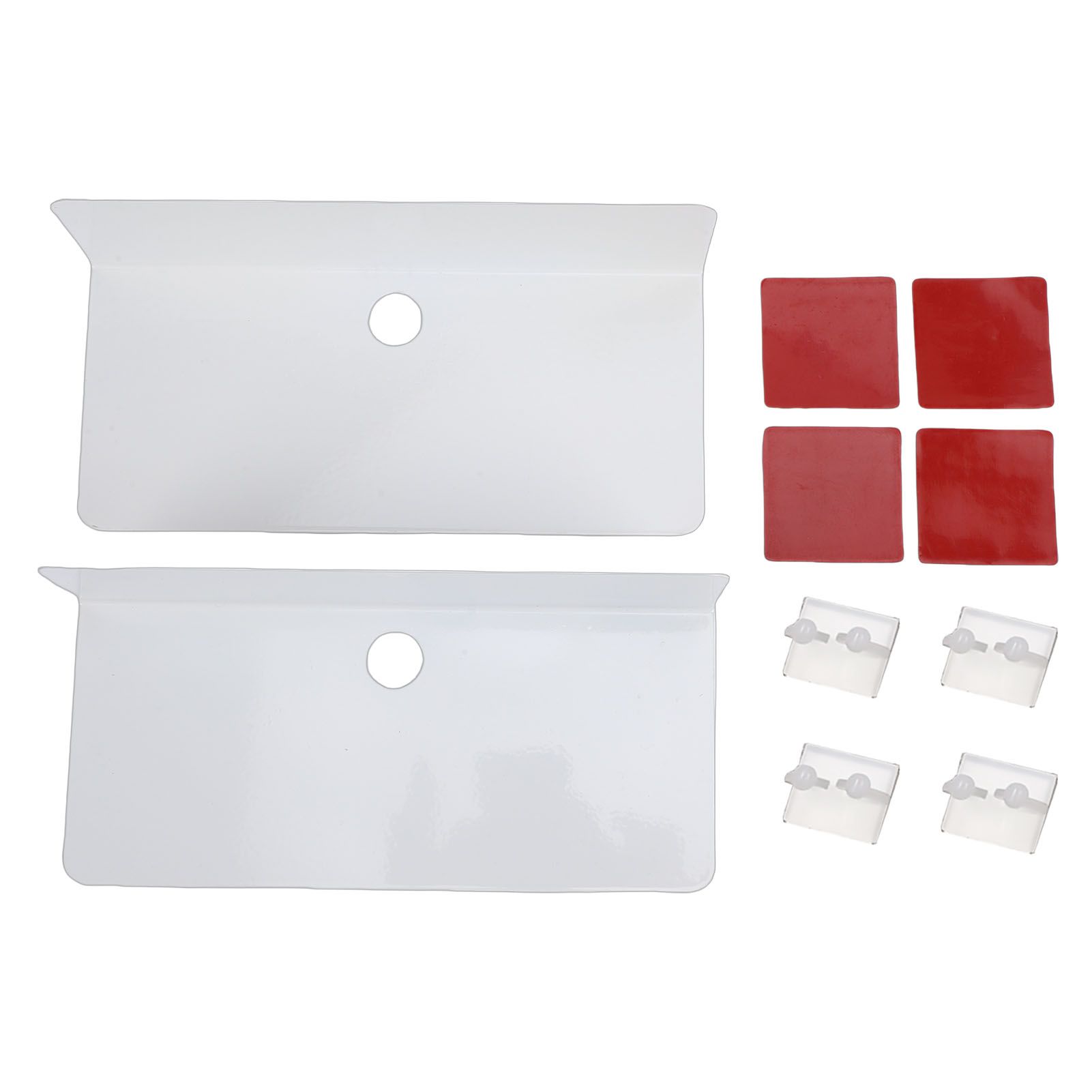 2 Pack Adhesive Floating Shelf Wall Mounted Storage Shelf Display Rack Carbon view 3