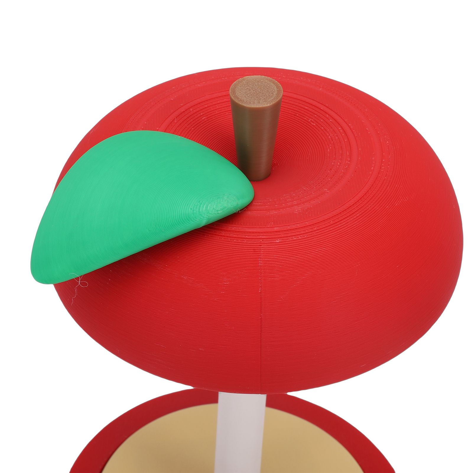 3D Printed Apple Yarn Holder Portable Detachable Rotating Yarn Spinner for DIY view 2