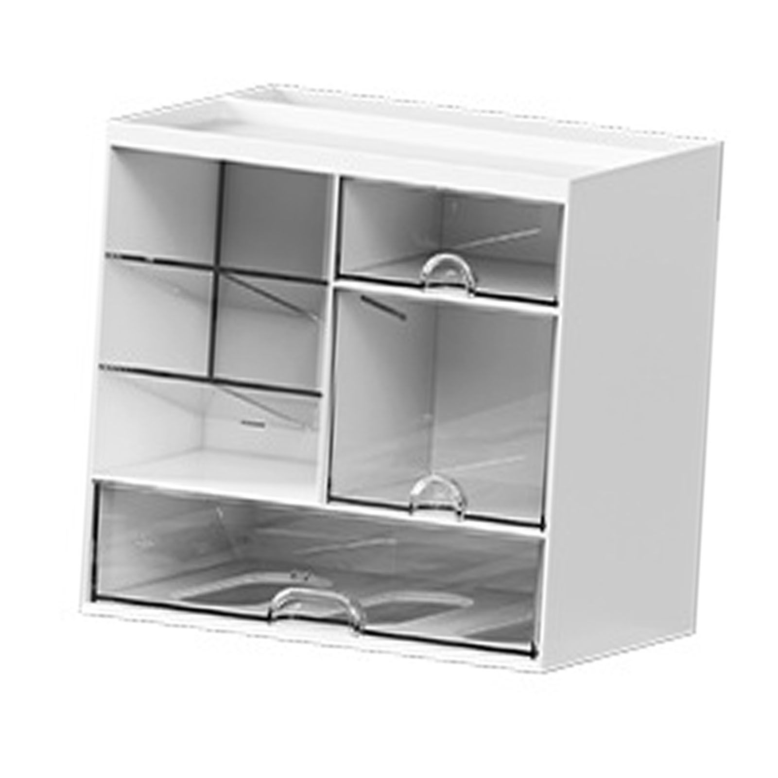 Skincare Organizer Multifunctional Plastic Skincare Display Case with Drawers