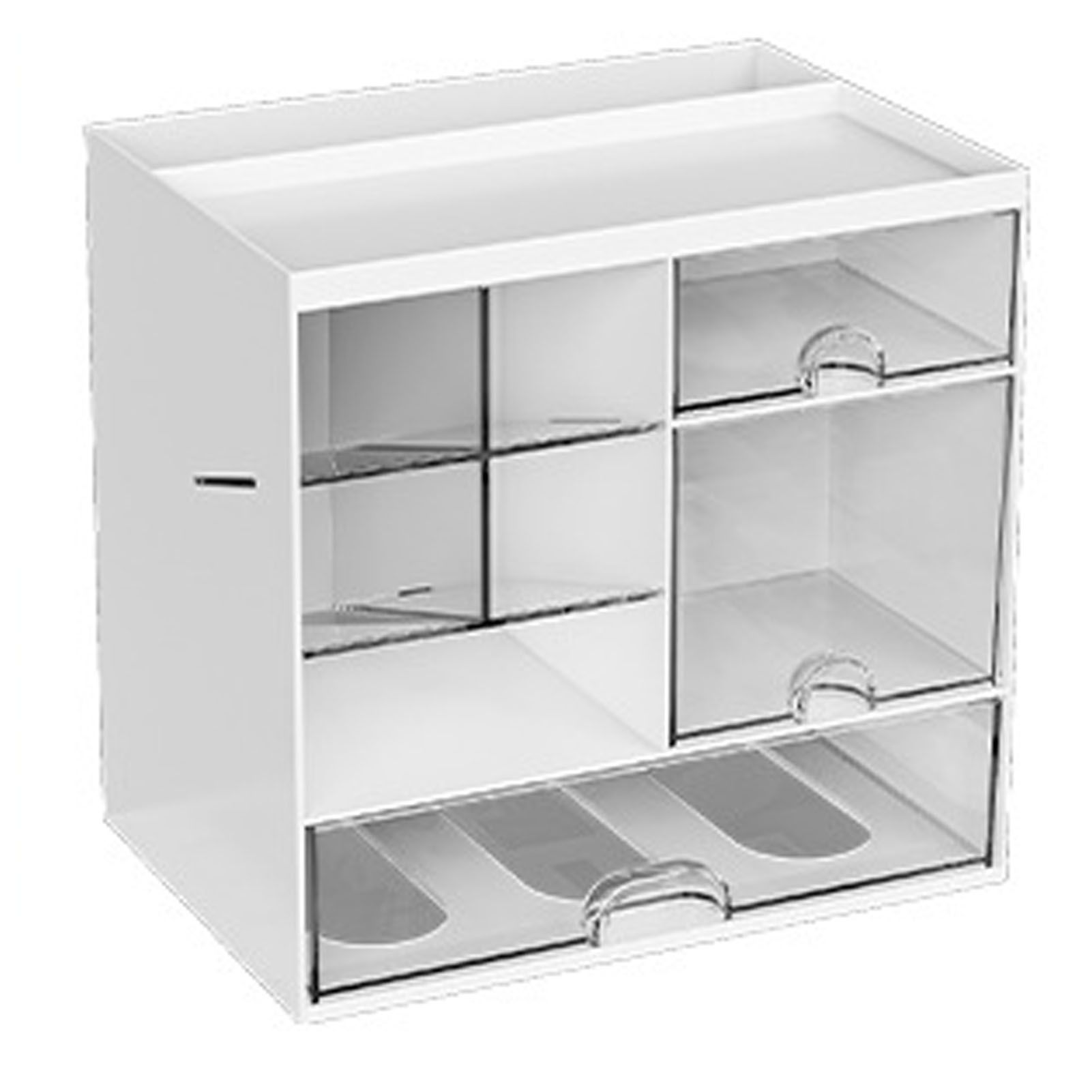 Skincare Organizer Multifunctional Plastic Skincare Display Case with Drawers view 3