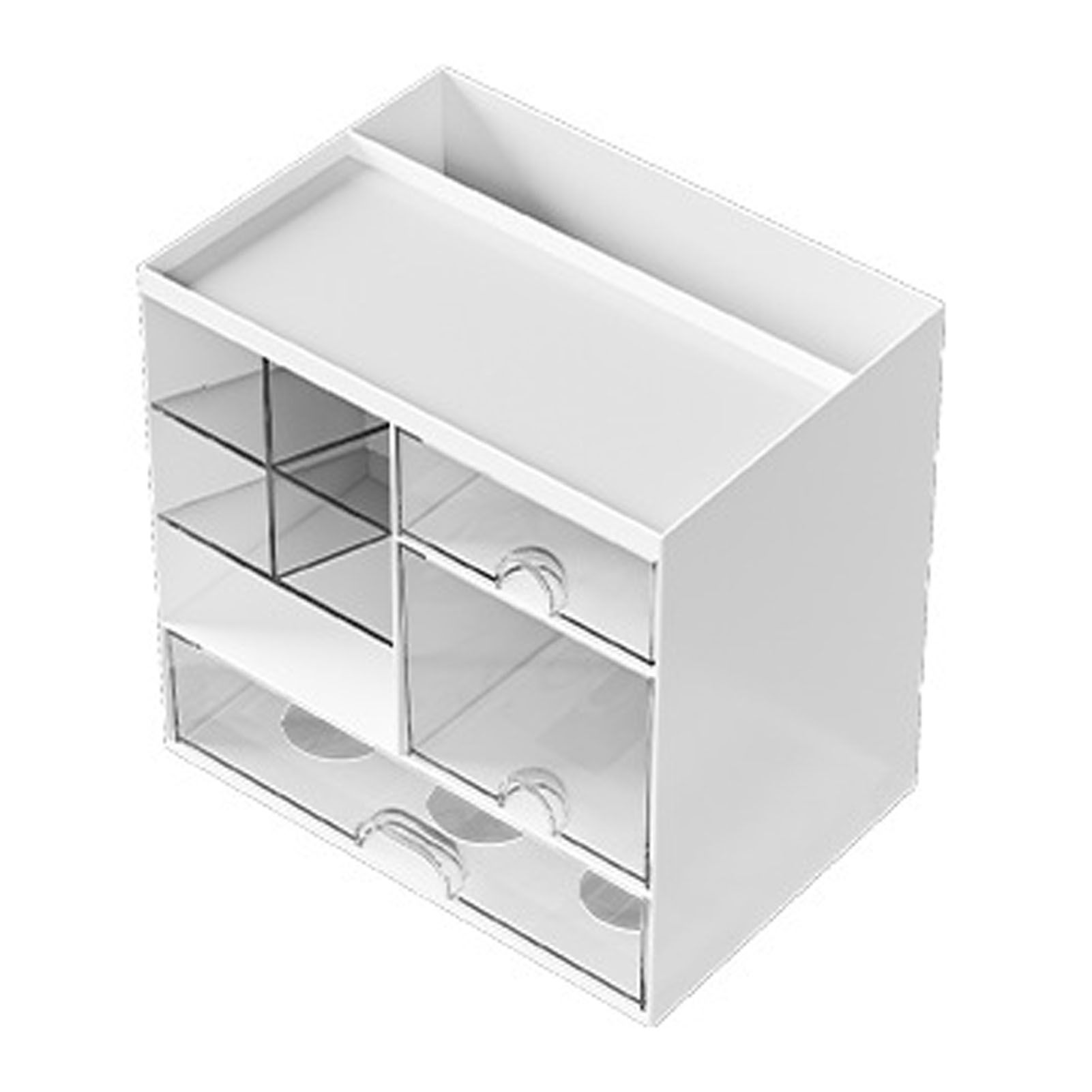 Skincare Organizer Multifunctional Plastic Skincare Display Case with Drawers view 4