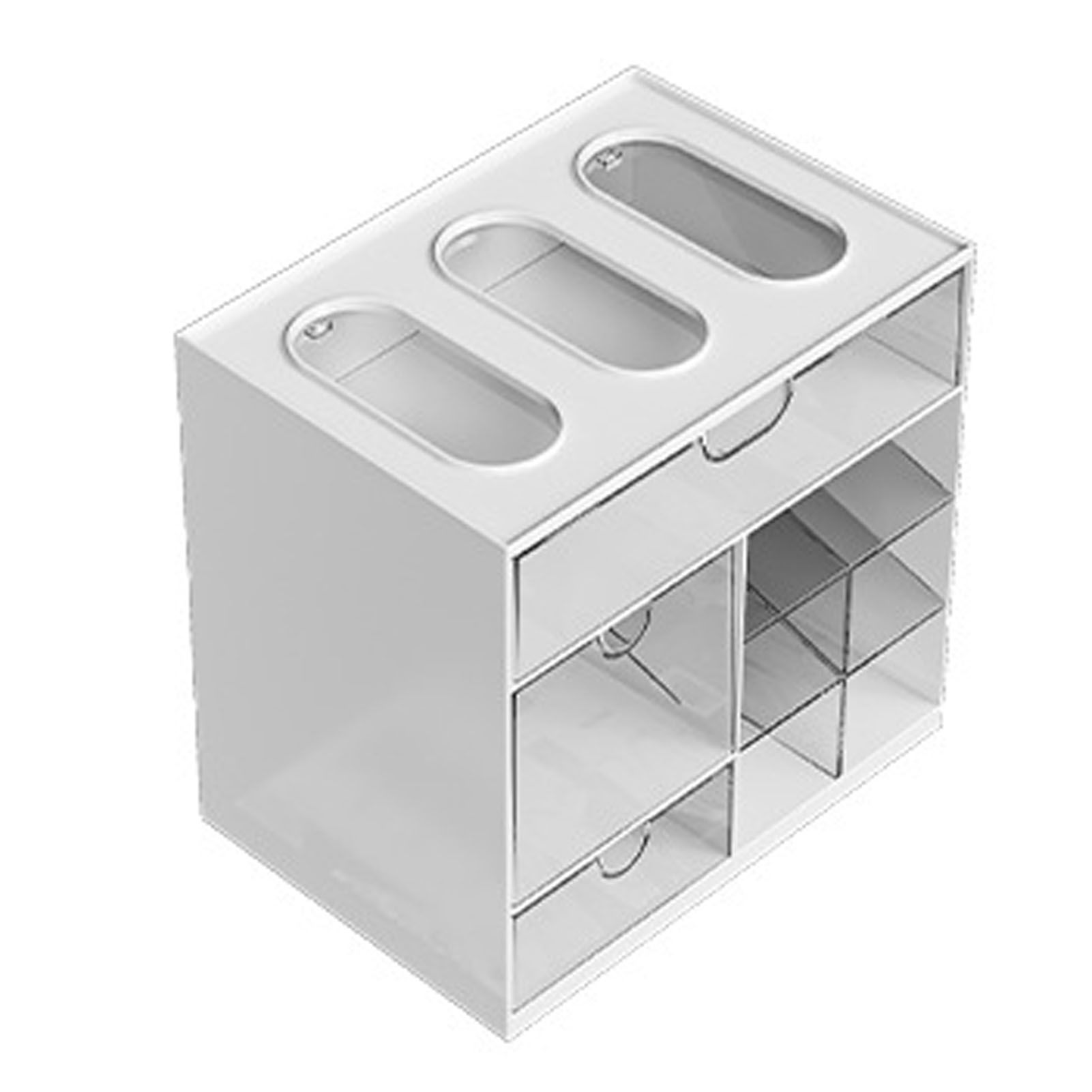 Skincare Organizer Multifunctional Plastic Skincare Display Case with Drawers view 8