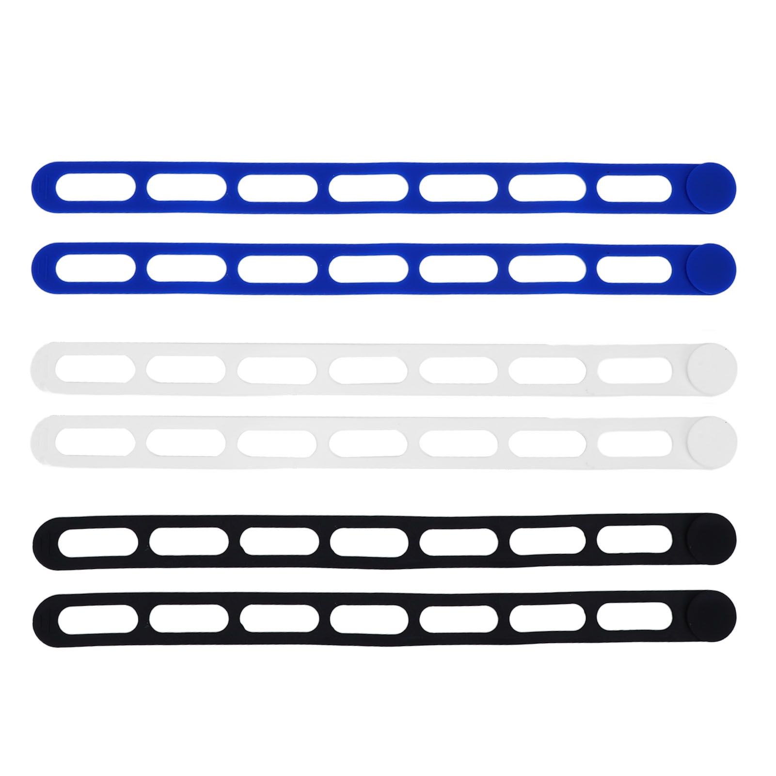6PCS Silicone Utility Straps Reusable Elastic Self Lock Silicone Ties for view 3