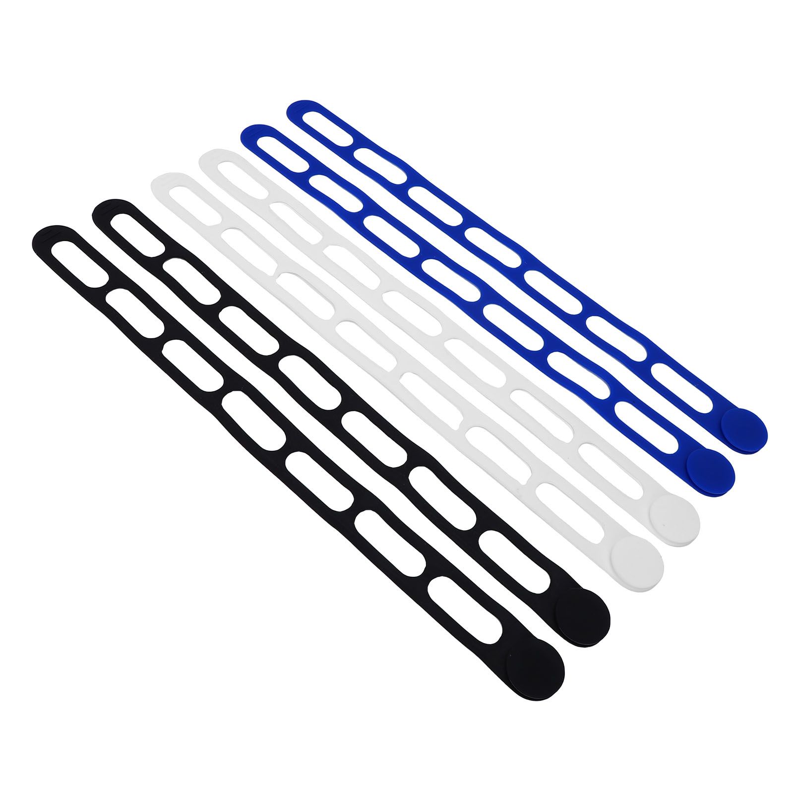 6PCS Silicone Utility Straps Reusable Elastic Self Lock Silicone Ties for view 4