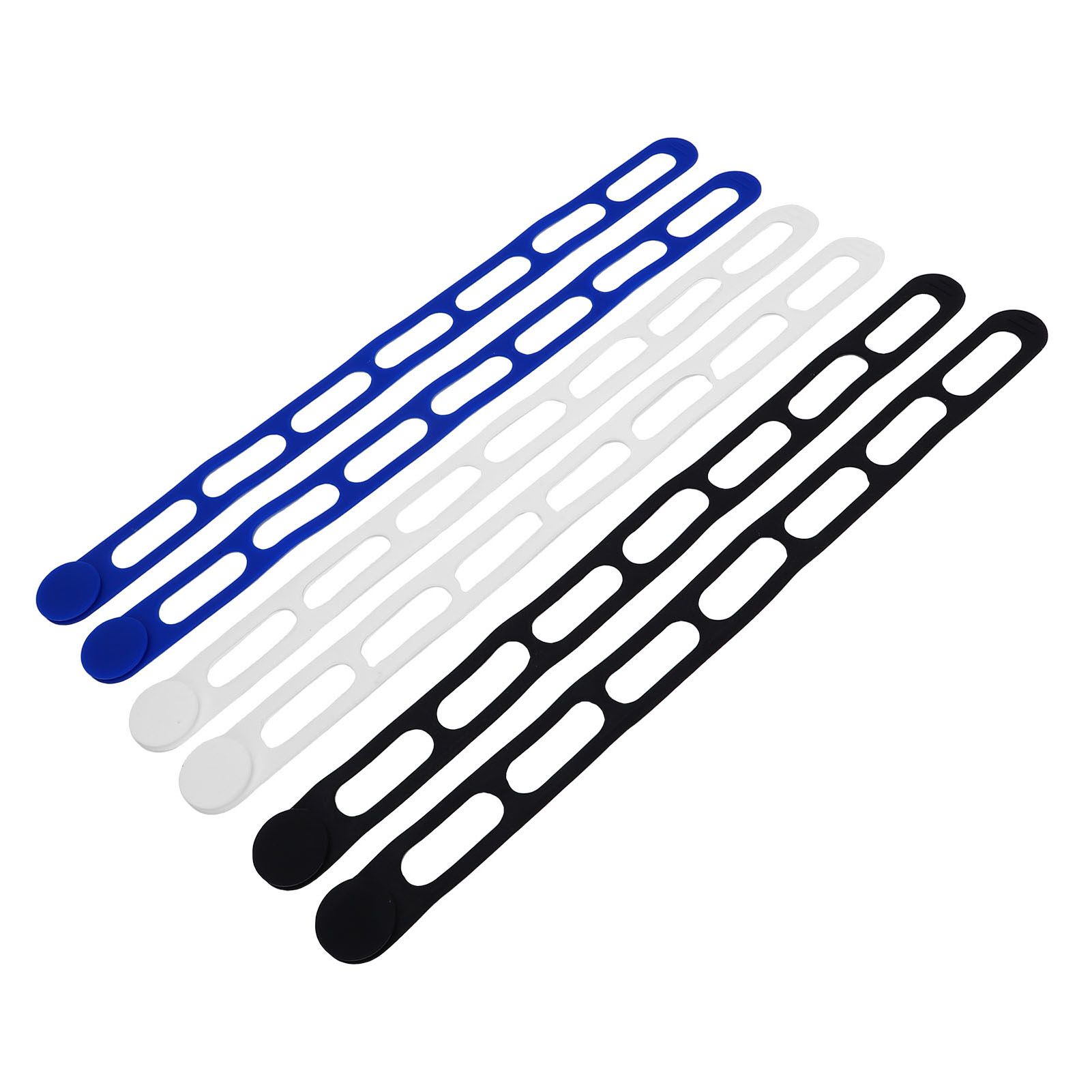 6PCS Silicone Utility Straps Reusable Elastic Self Lock Silicone Ties for view 6