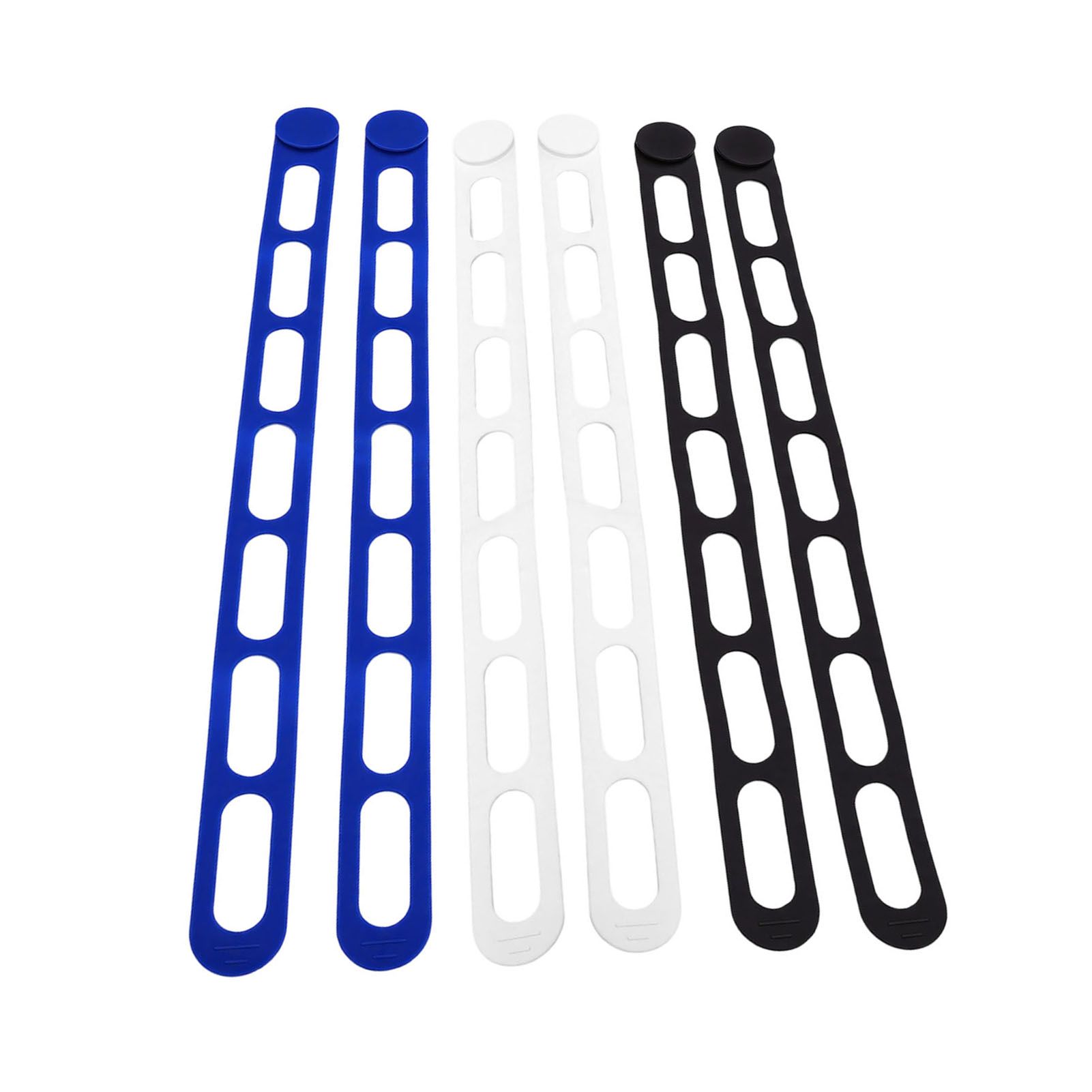 6PCS Silicone Utility Straps Reusable Elastic Self Lock Silicone Ties for view 9