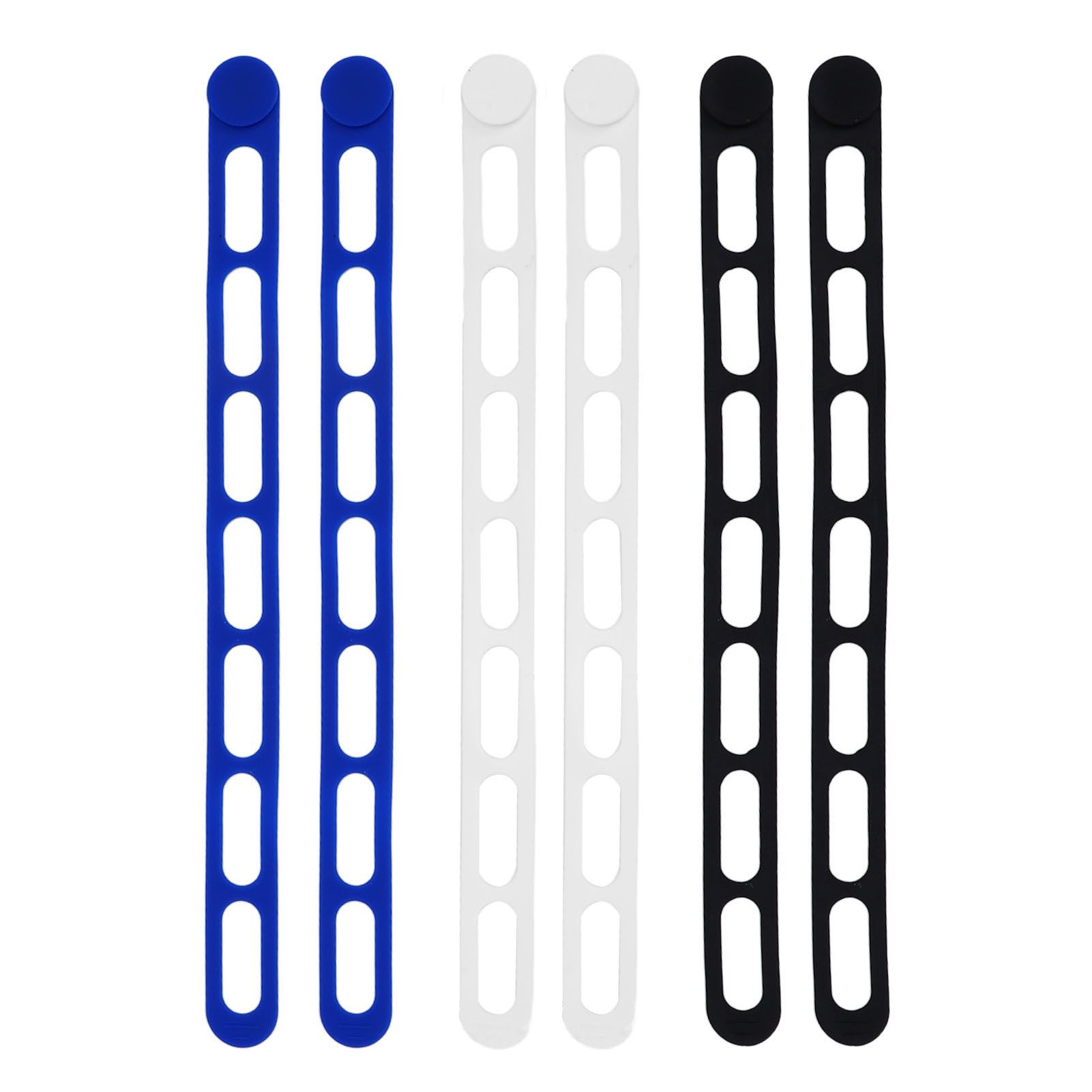 6PCS Silicone Utility Straps Reusable Elastic Self Lock Silicone Ties for view 10