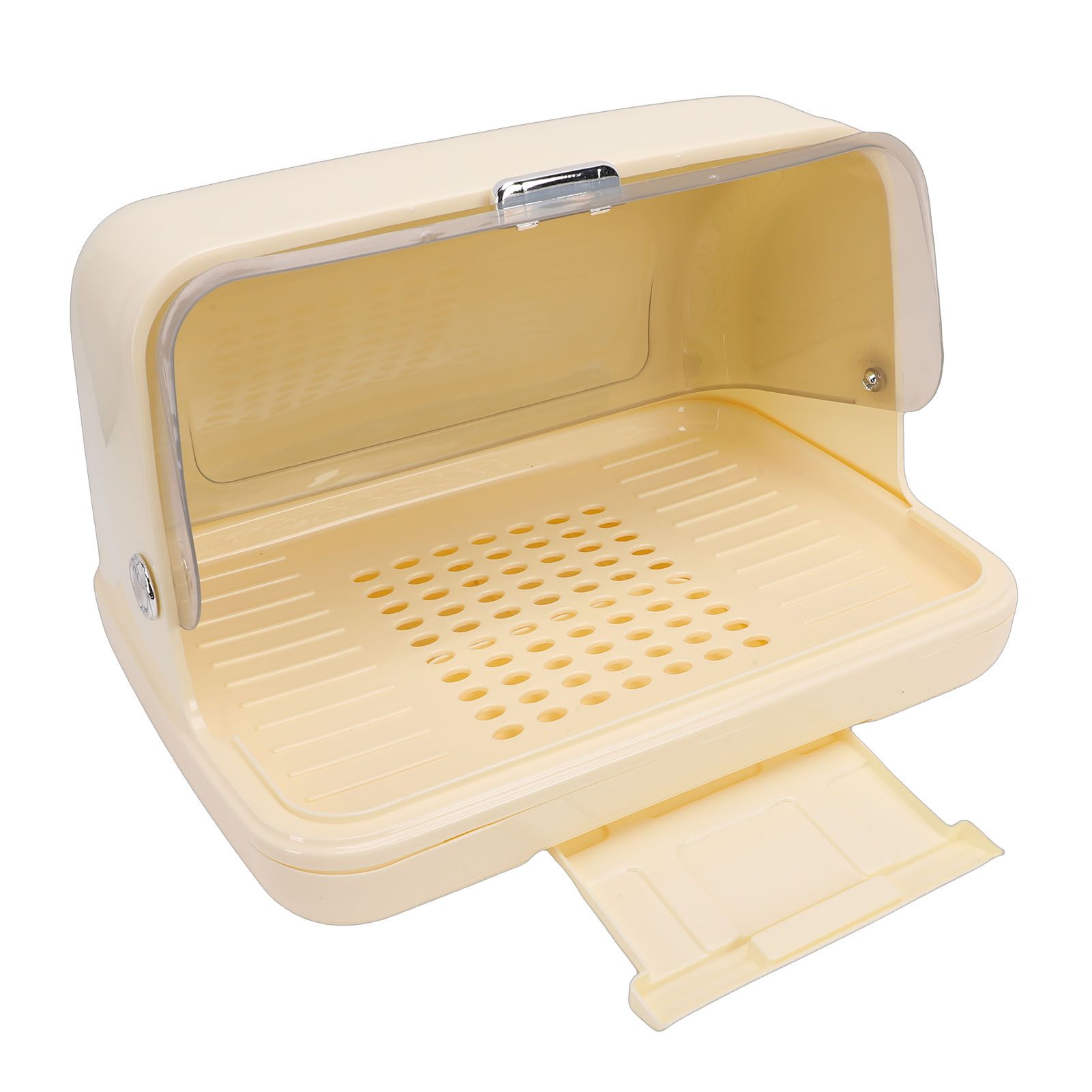 Dish Drying Box Multifunctional Space Saving Dish Drainer with Lid Plastic view 11