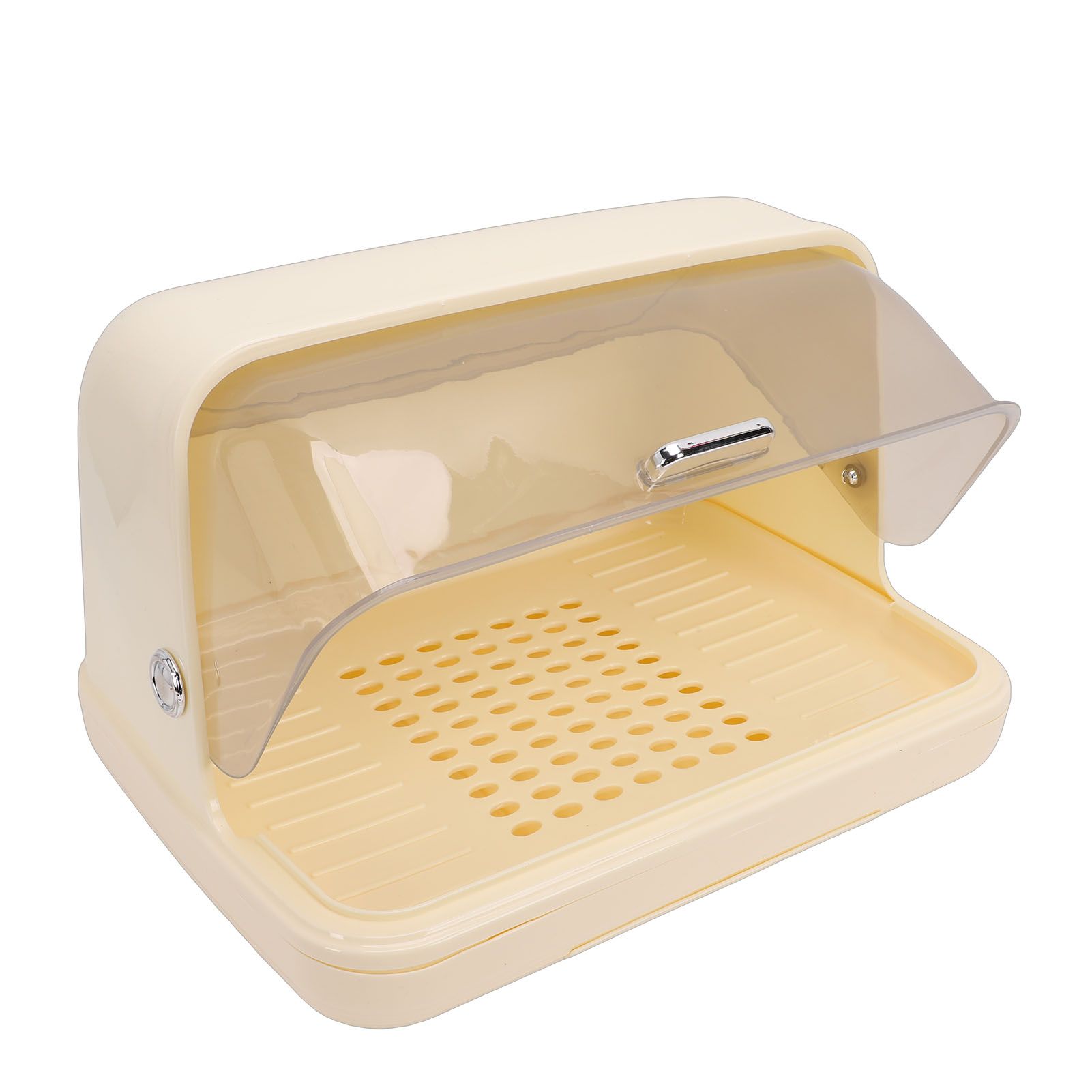 Dish Drying Box Multifunctional Space Saving Dish Drainer with Lid Plastic view 12