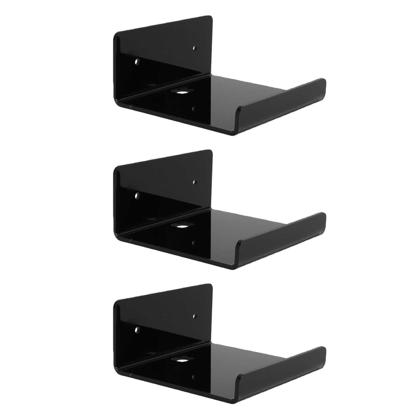 3PCS Small Floating Shelves Acrylic Wall Mounted Mini Floating Storage Shelf view 4