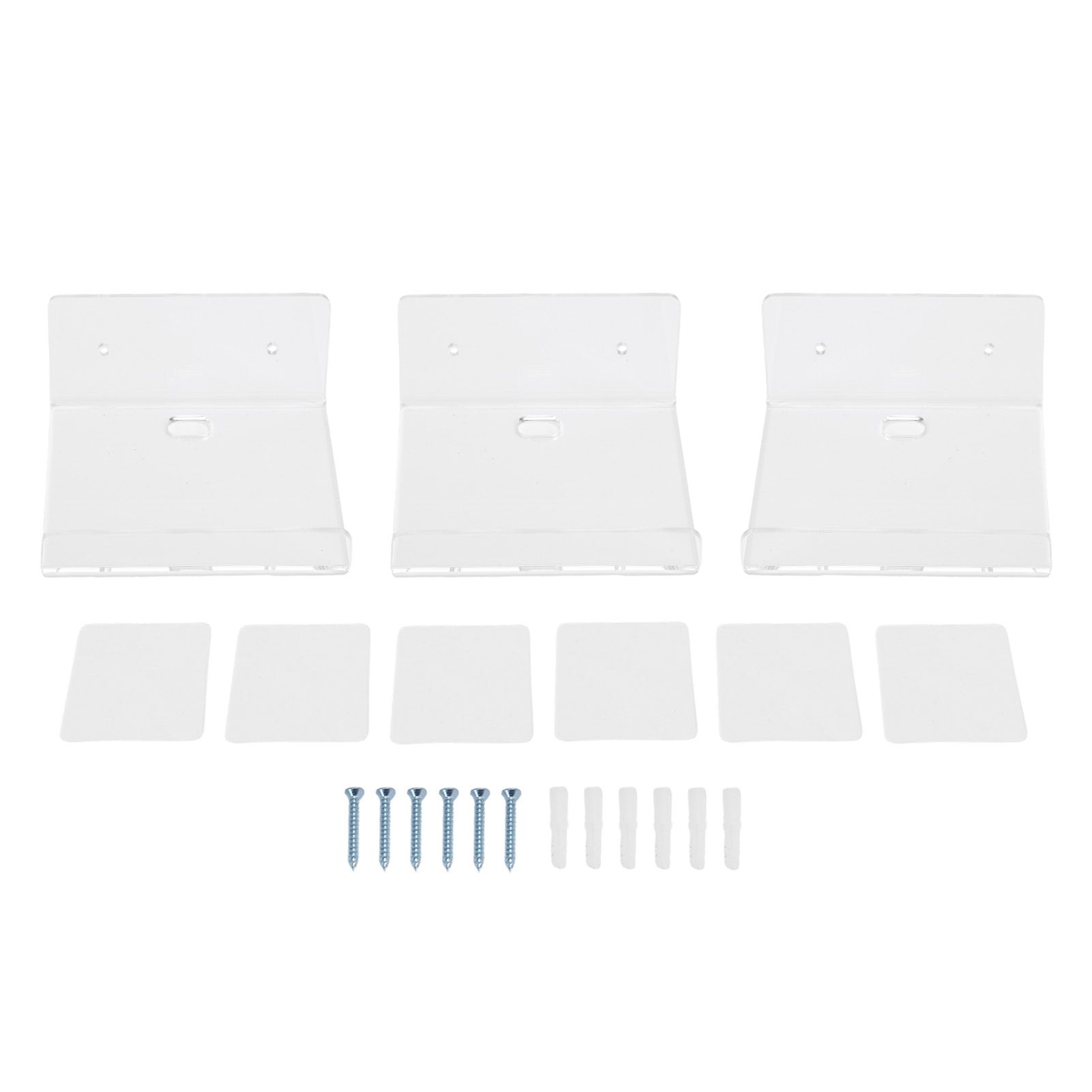 3PCS Small Floating Shelves Acrylic Wall Mounted Mini Floating Storage Shelf view 3