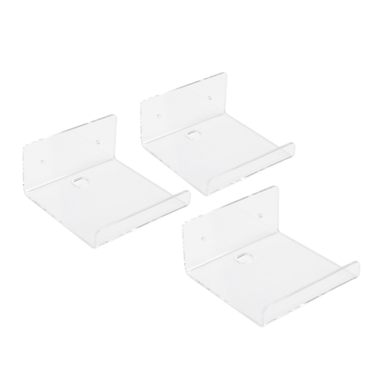 3PCS Small Floating Shelves Acrylic Wall Mounted Mini Floating Storage Shelf view 6