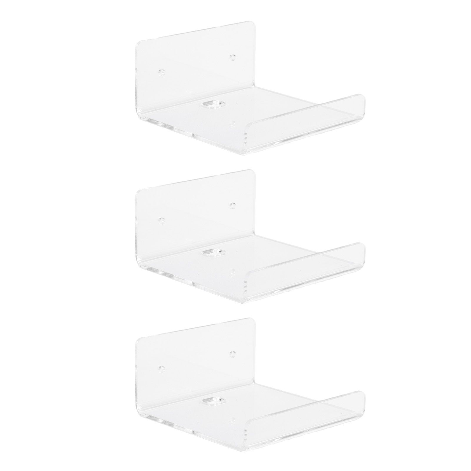 3PCS Small Floating Shelves Acrylic Wall Mounted Mini Floating Storage Shelf view 7