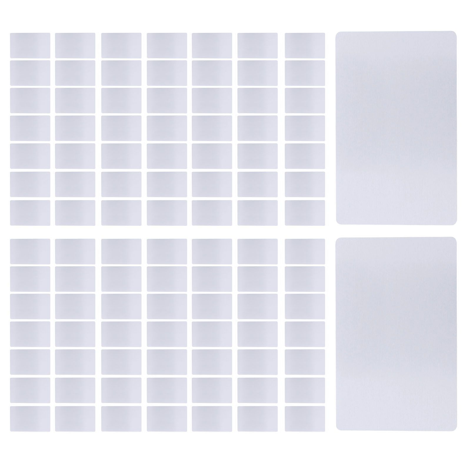 100PCS Impressive Blank Metal Business Cards Aluminum Alloy Engraving DIY