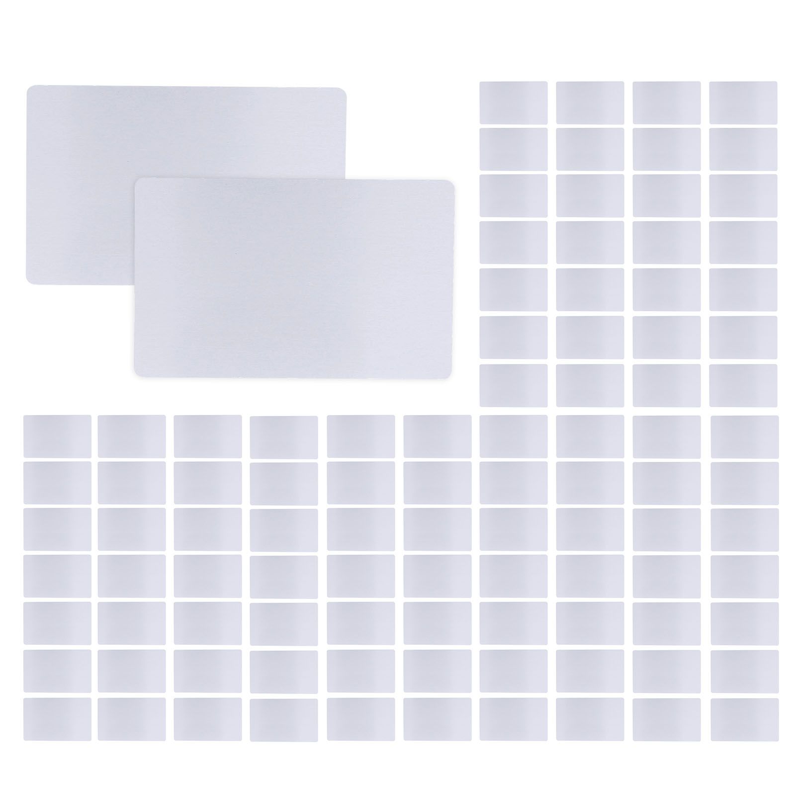 100PCS Impressive Blank Metal Business Cards Aluminum Alloy Engraving DIY view 3