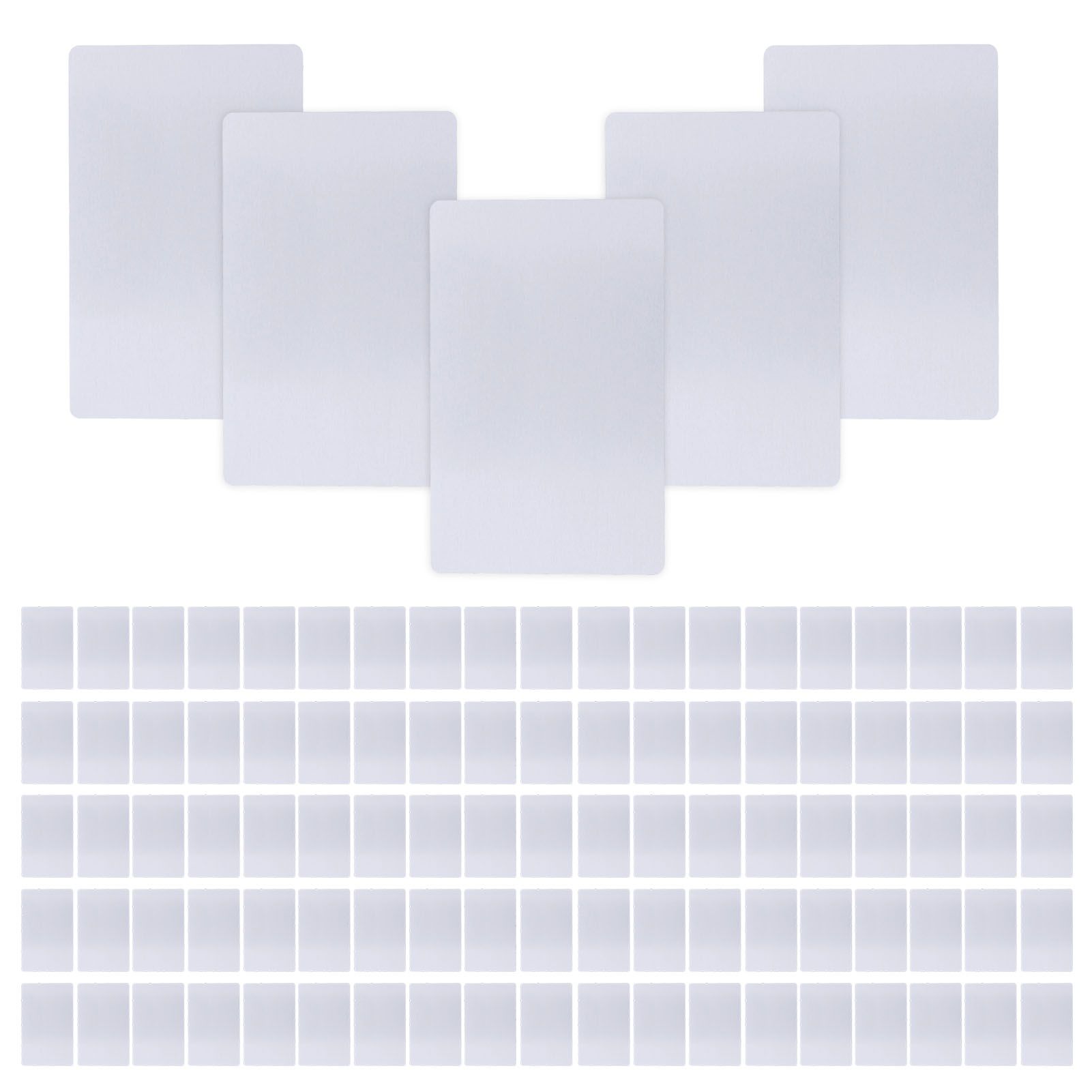 100PCS Impressive Blank Metal Business Cards Aluminum Alloy Engraving DIY view 4