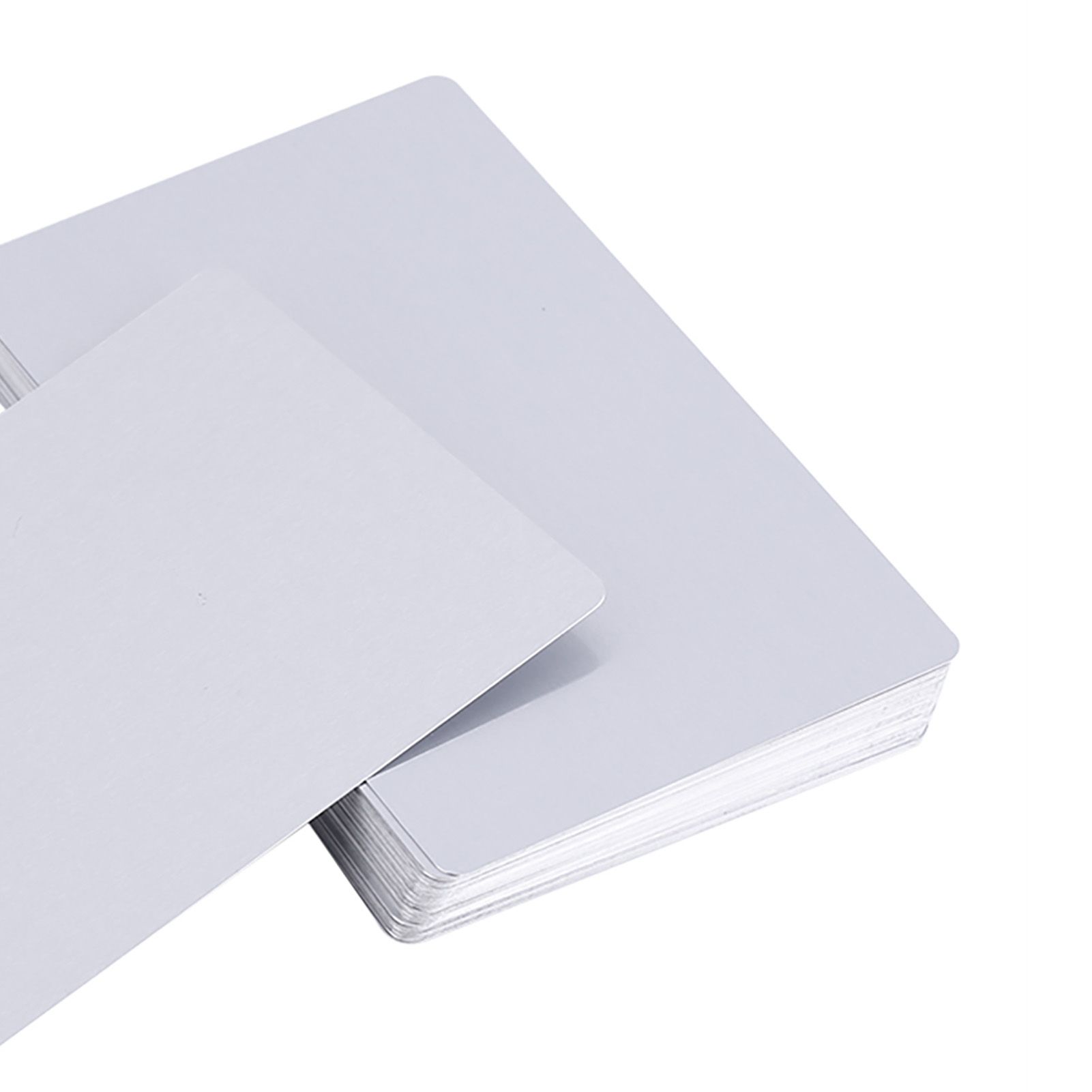 100PCS Impressive Blank Metal Business Cards Aluminum Alloy Engraving DIY view 5