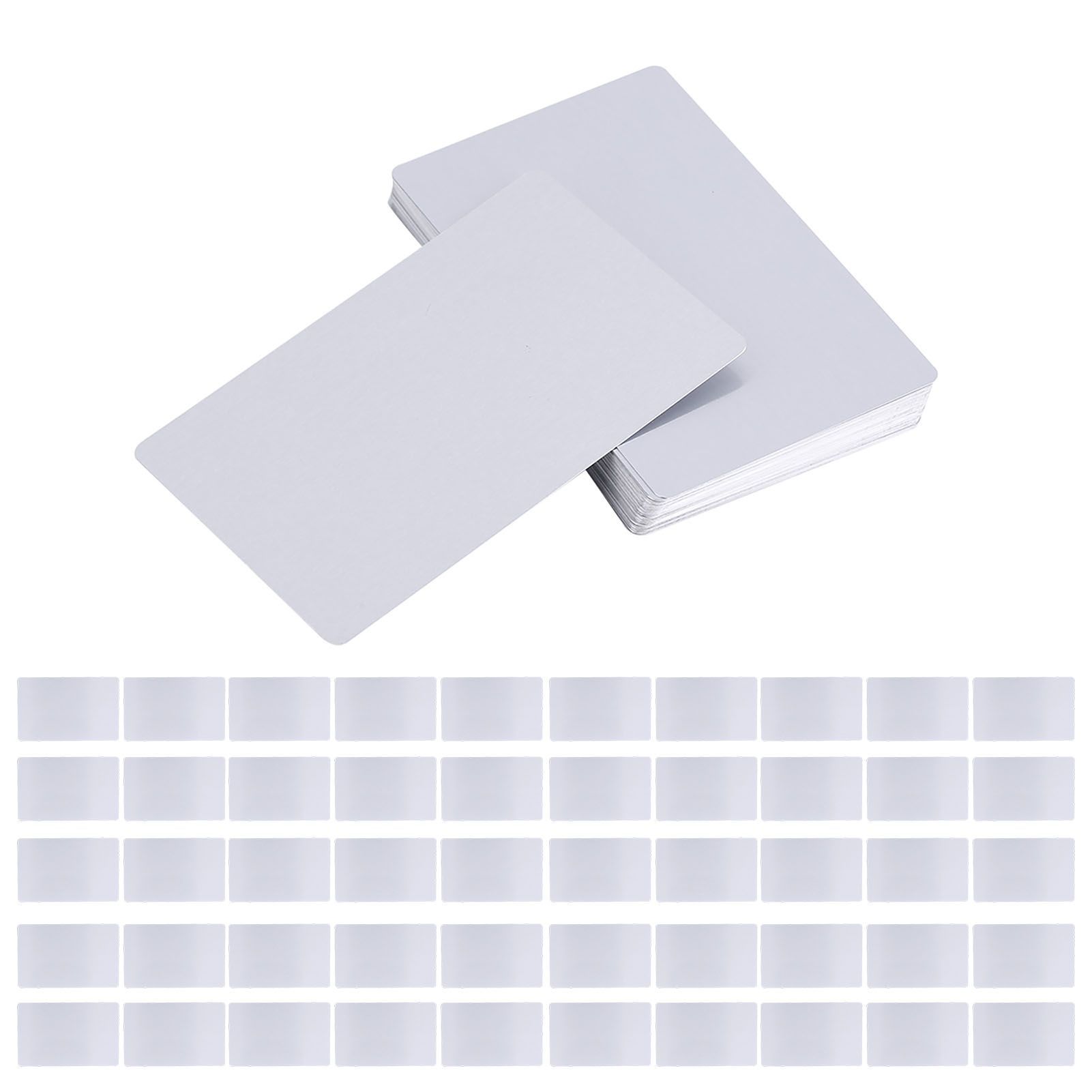 100PCS Impressive Blank Metal Business Cards Aluminum Alloy Engraving DIY view 8
