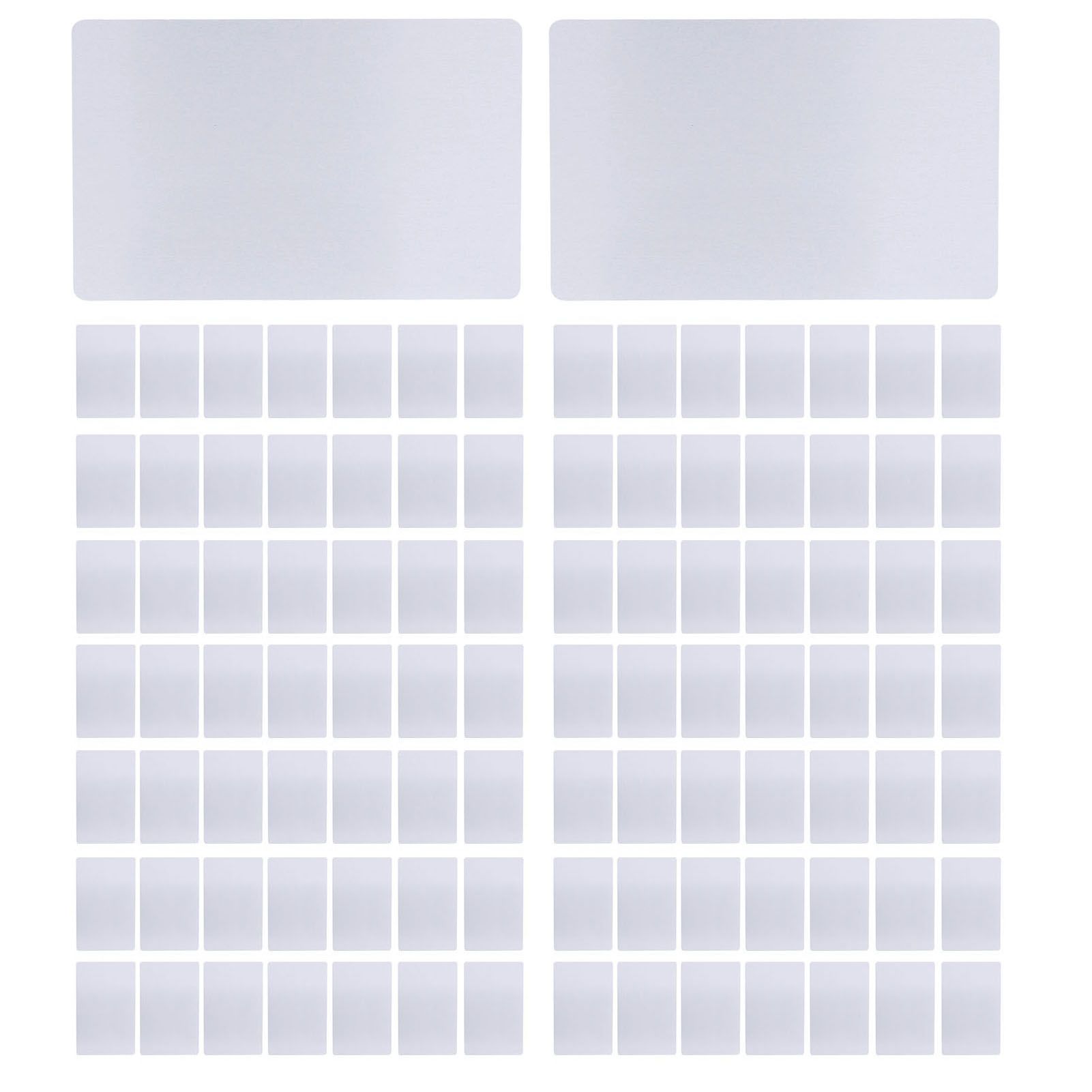 100PCS Impressive Blank Metal Business Cards Aluminum Alloy Engraving DIY view 12