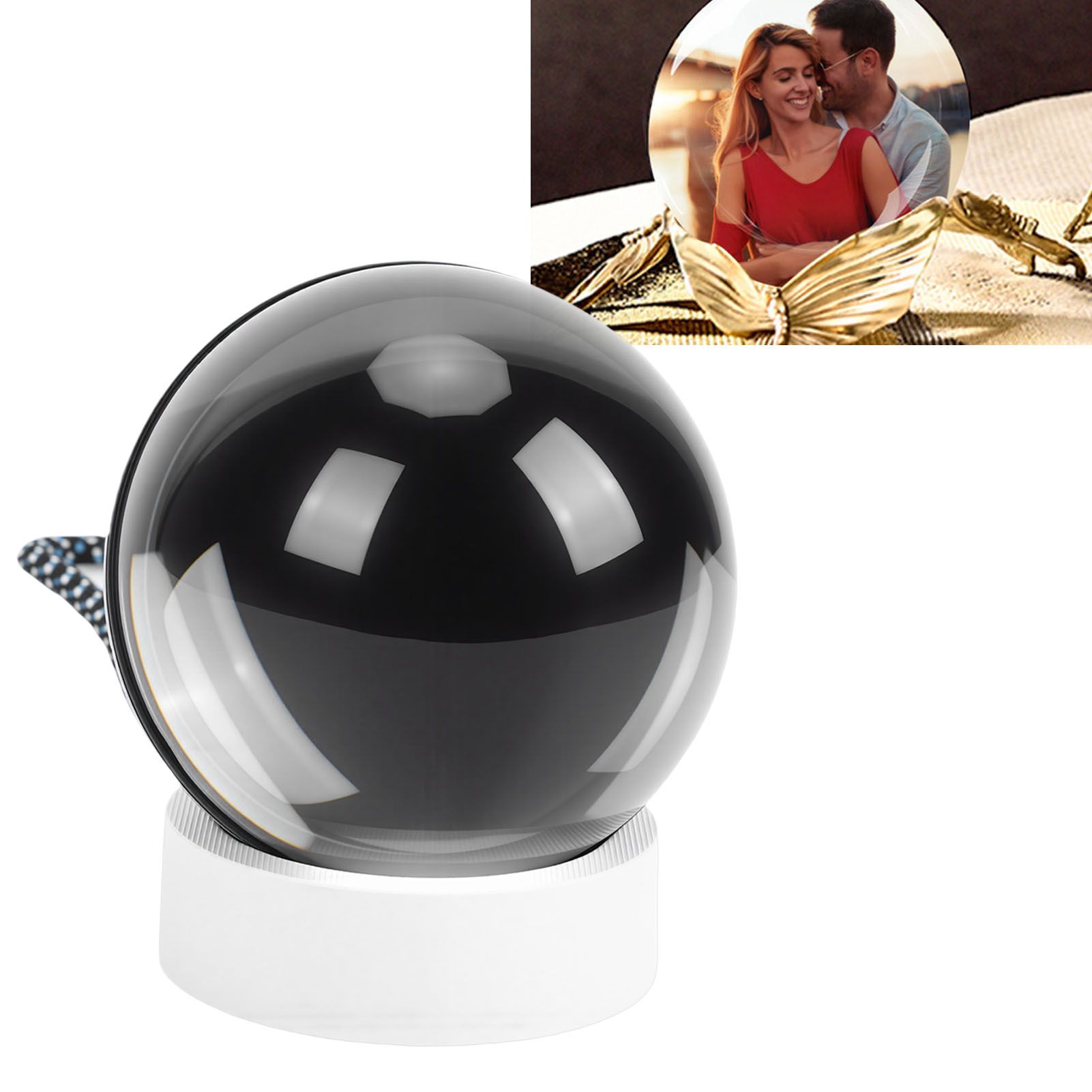 Memory Sphere Lamp 2.76 Inch Unique 3D Crystal Ball Video Player Uploadable view 12
