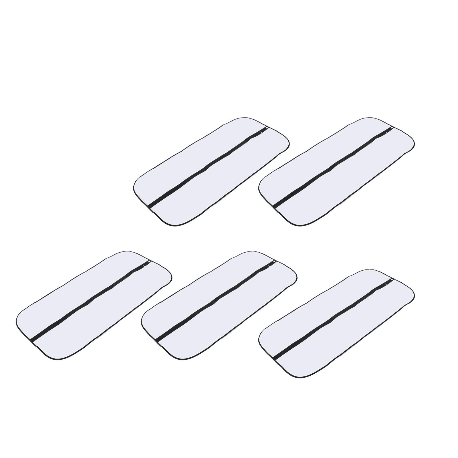 5pcs Hanging Garment Bags 23.6x47.2in Clear Plastic Zipped Clothes Dust Proof — image 1